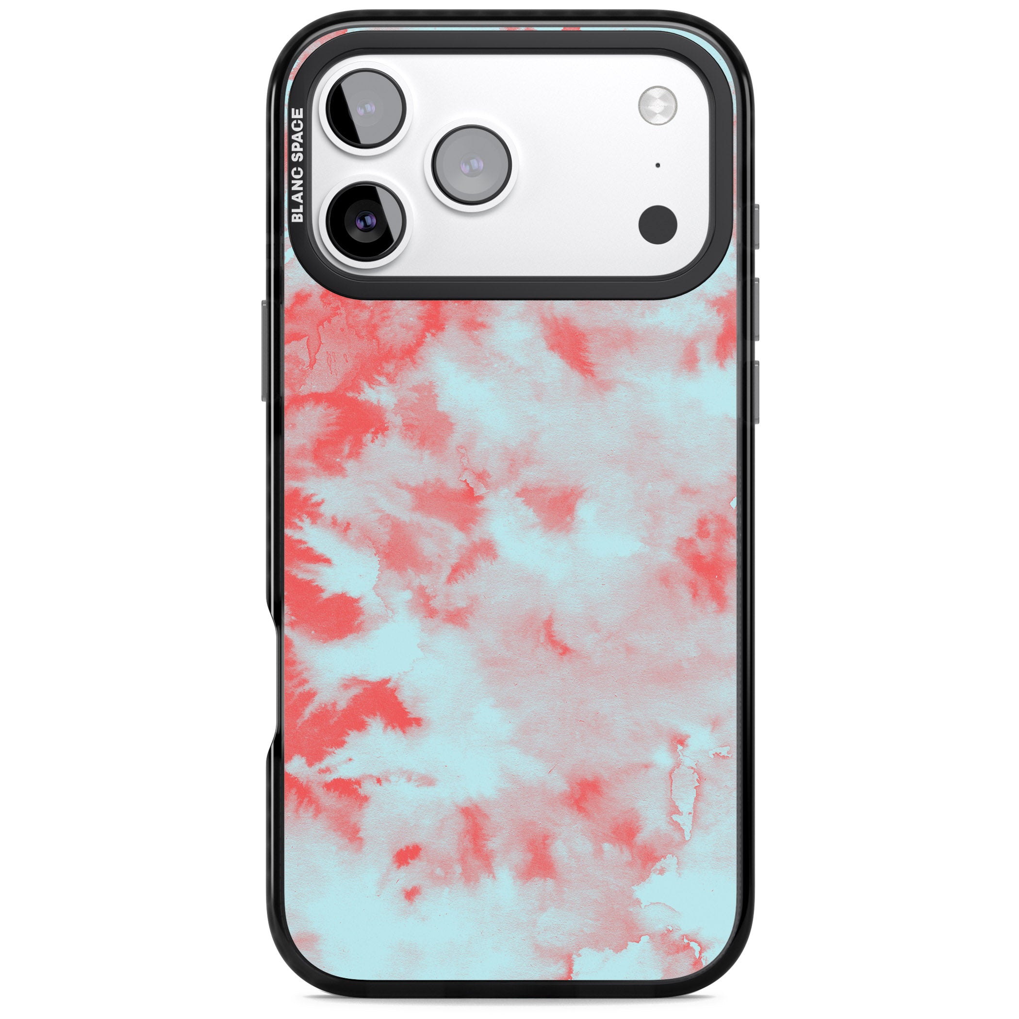 Red & Blue Acid Cloud iPhone 17 Pro Max Impact Pro Black Phone Case