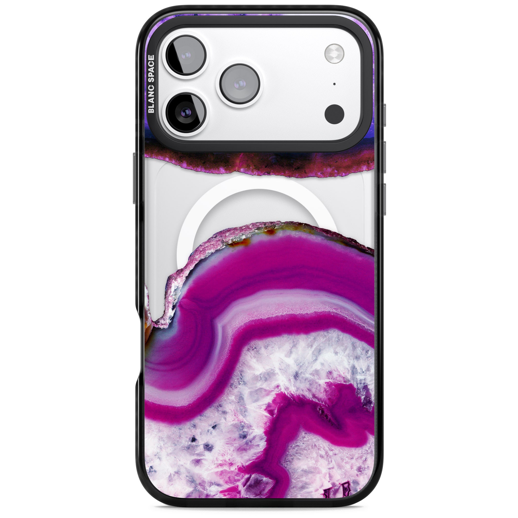 Amethyst Crystal Slice iPhone 17 Pro Max Impact Pro Black Phone Case