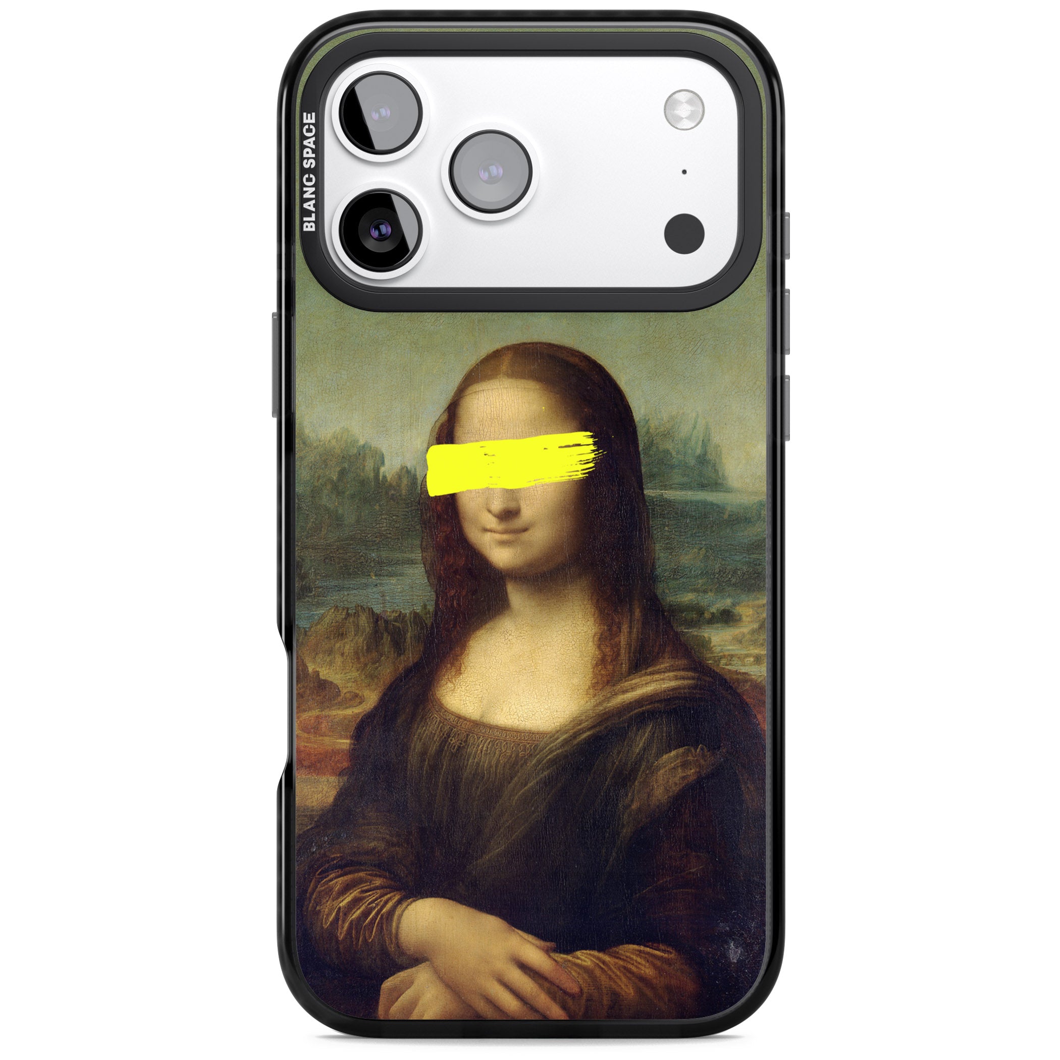 Vandaled Mona Lisa iPhone 17 Pro Max Impact Pro Black Phone Case