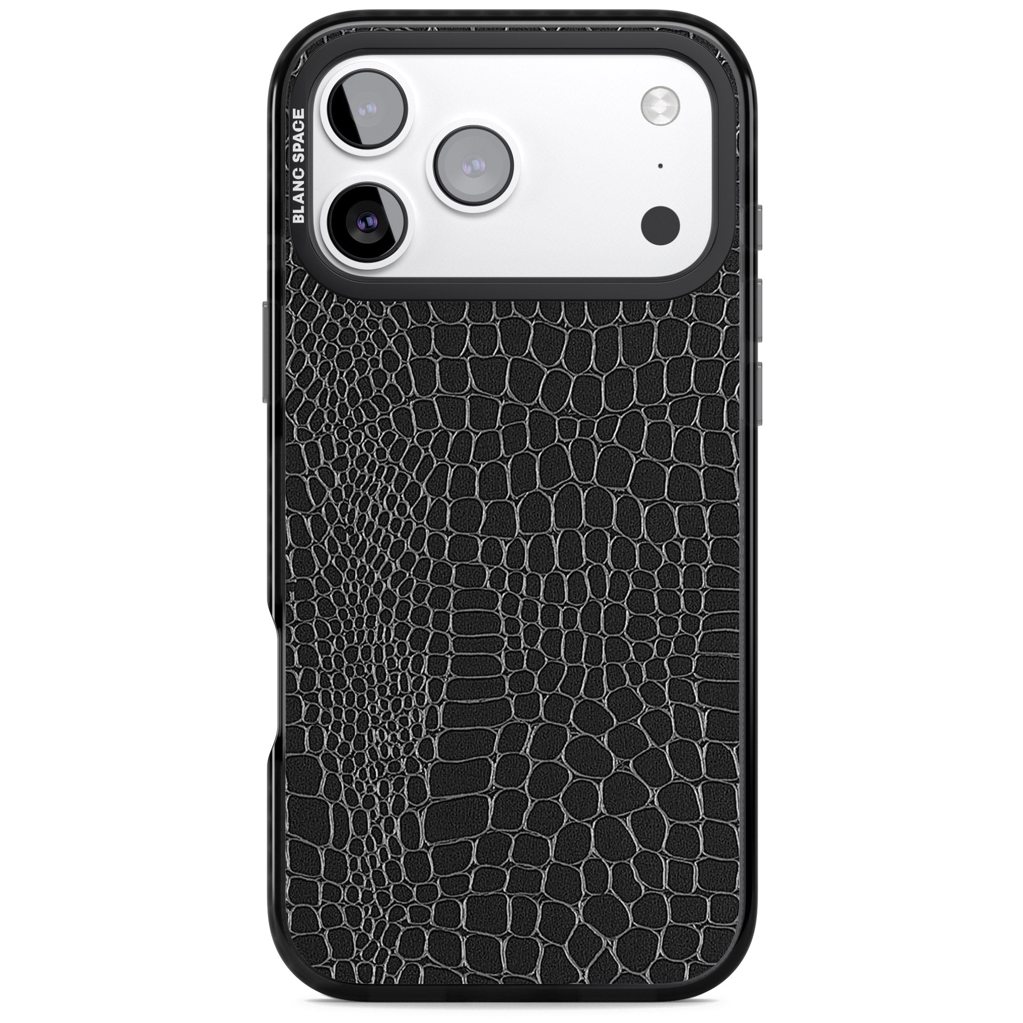 Black Snakeskin iPhone 17 Pro Max Impact Pro Black Phone Case