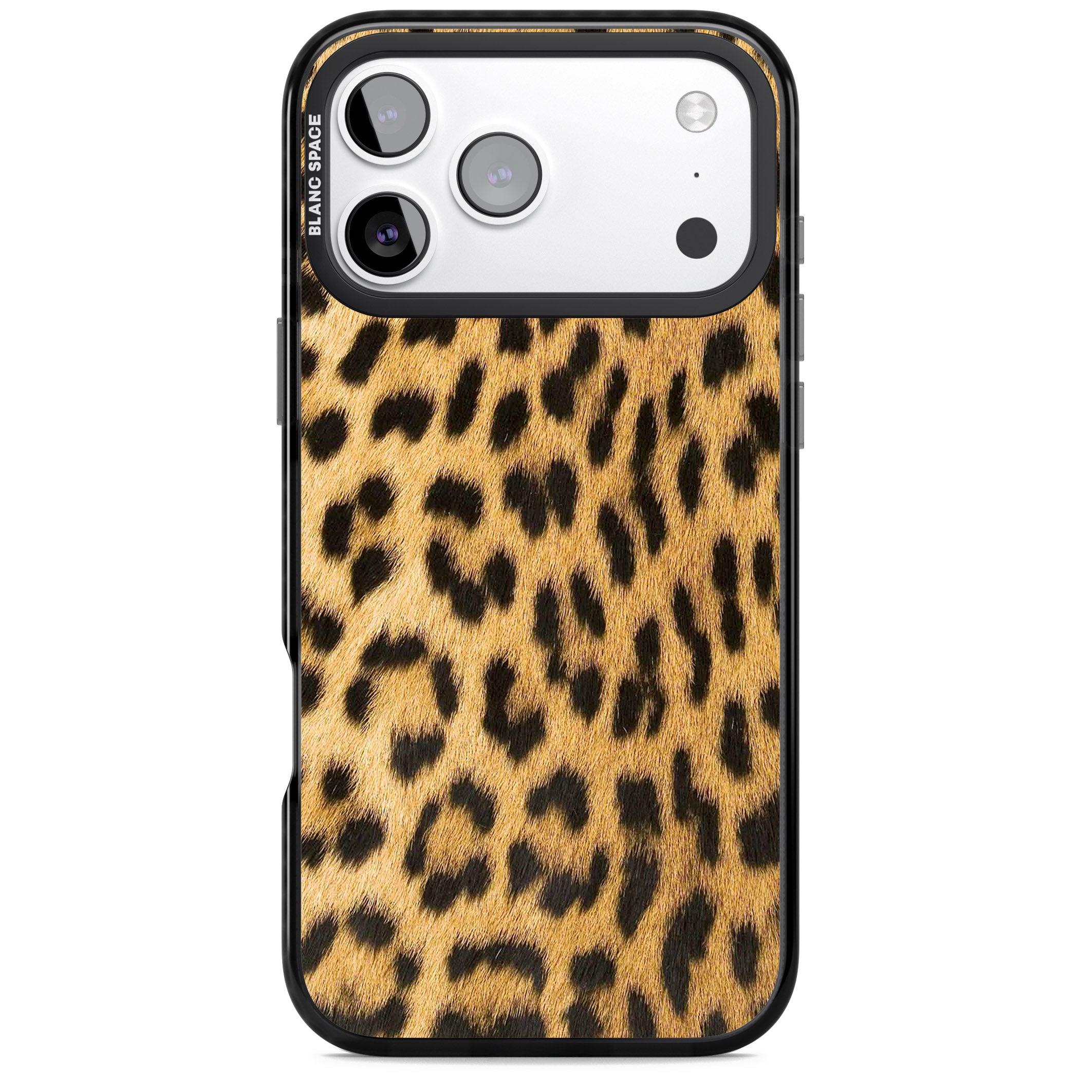 Designer Fashion Gold Leopard Print iPhone 17 Pro Max Impact Pro Black Phone Case