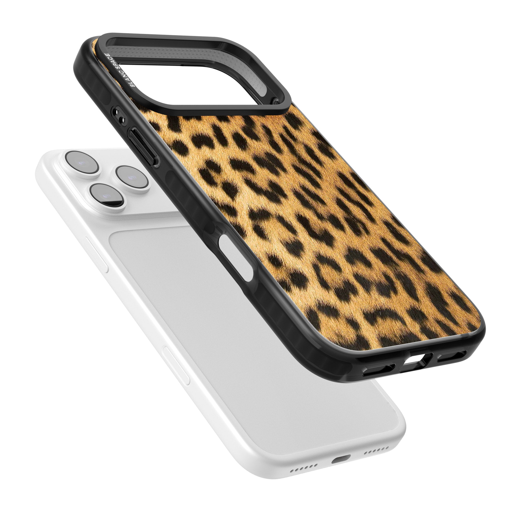 Designer Fashion Gold Leopard Print iPhone 17 Pro Max Impact Pro Black Phone Case Colours