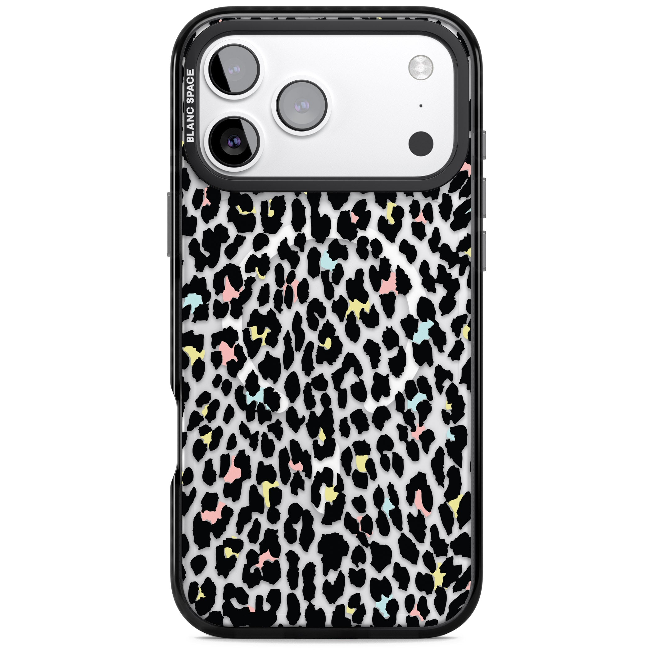 Pastel Leopard Print iPhone 17 Pro Max Impact Pro Black Phone Case