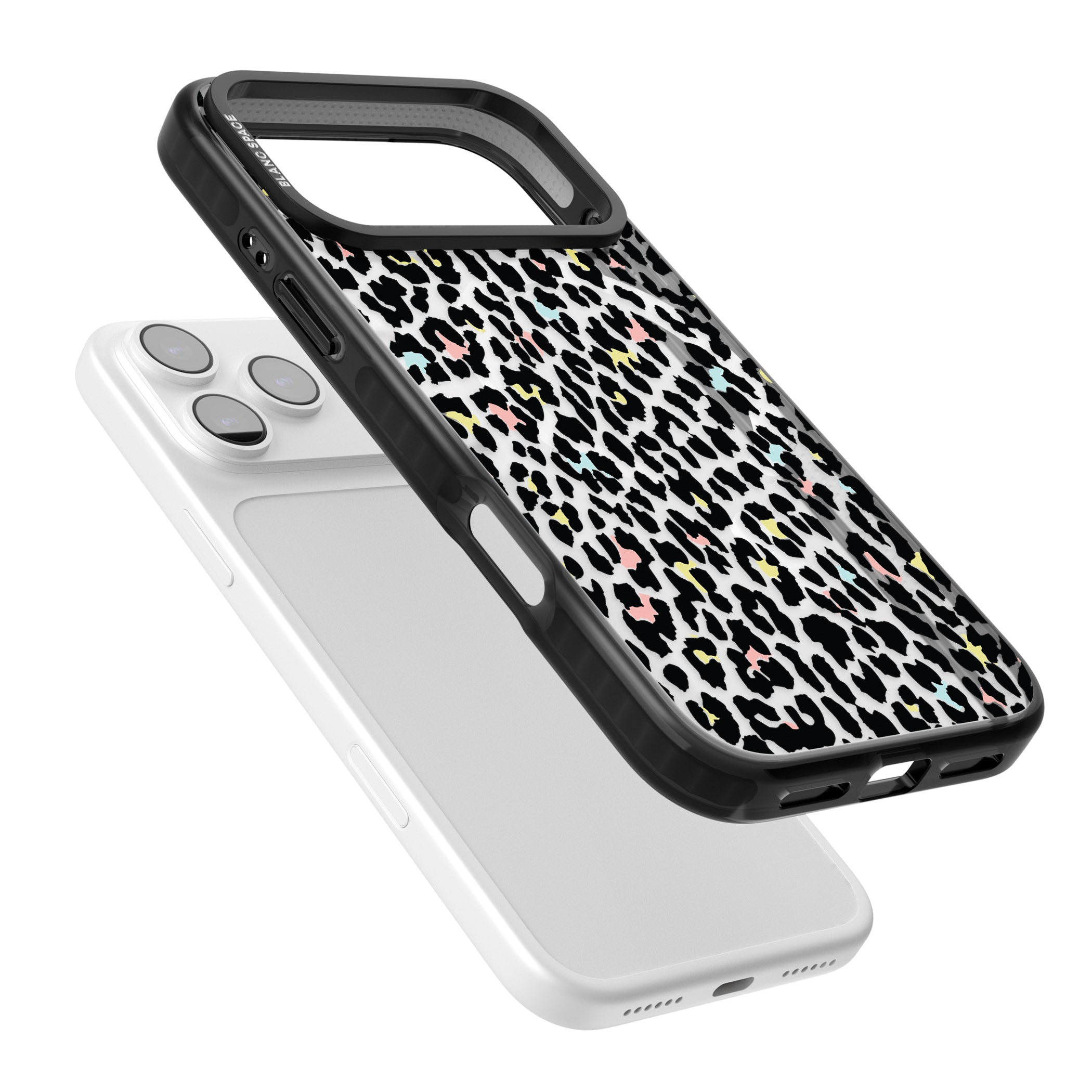 Pastel Leopard Print iPhone 17 Pro Max Impact Pro Black Phone Case Colours