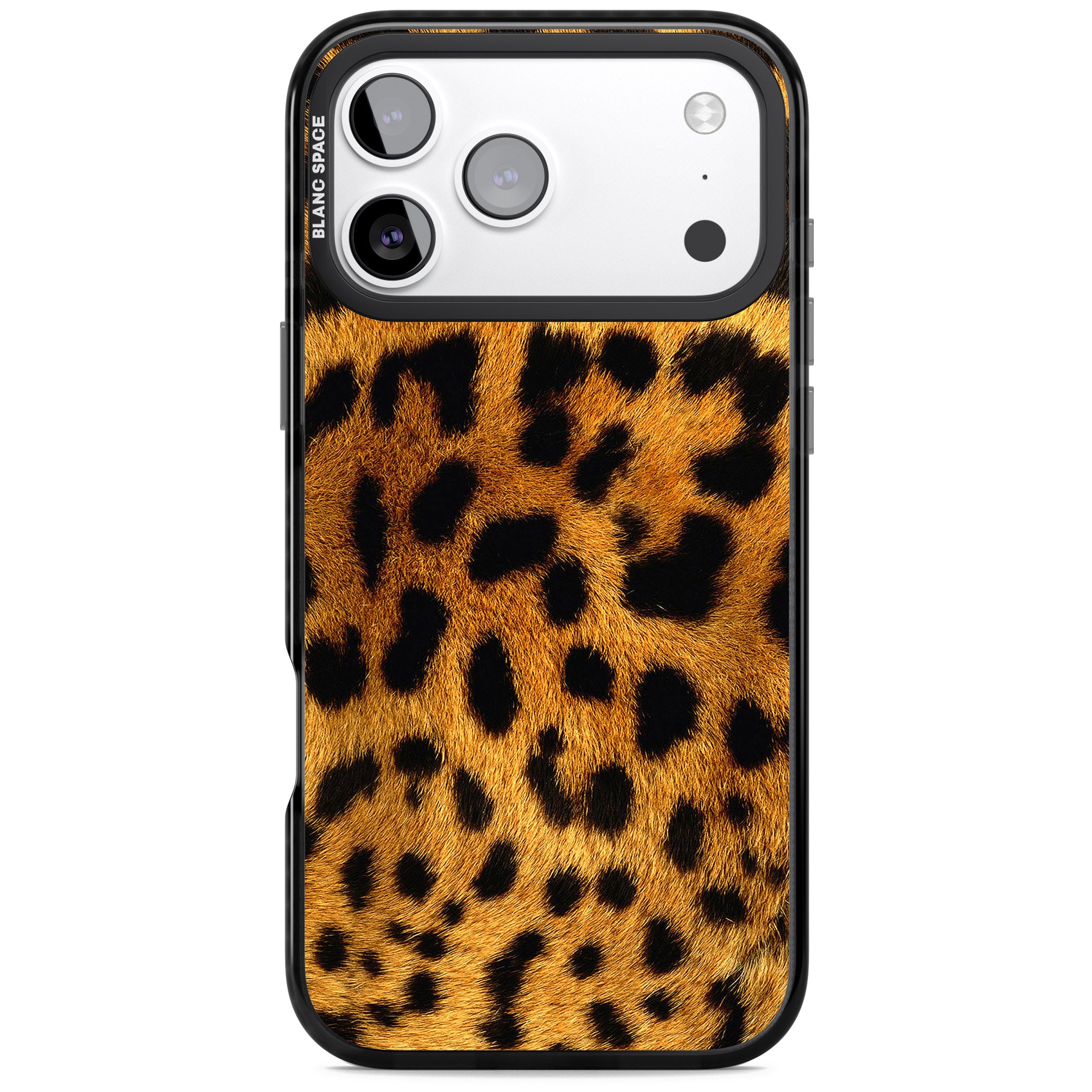 Leopard Print iPhone 17 Pro Max Impact Pro Black Phone Case
