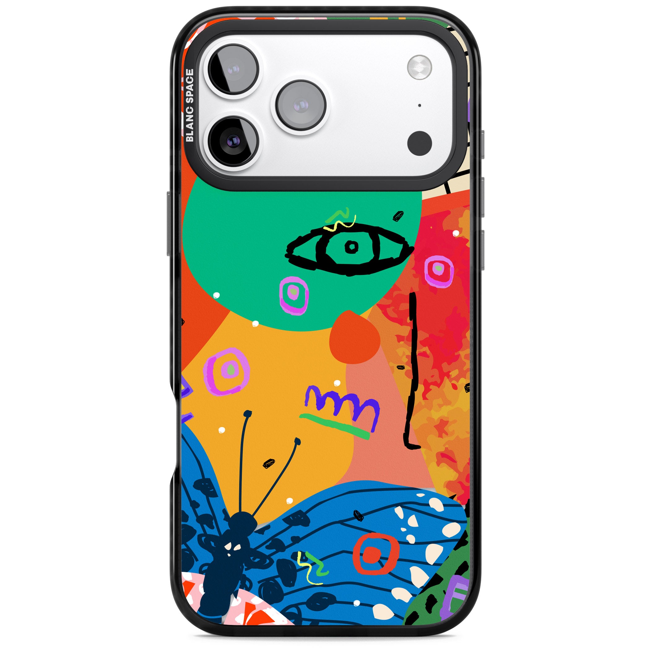 Abstract Butterfly iPhone 17 Pro Max Impact Pro Black Phone Case