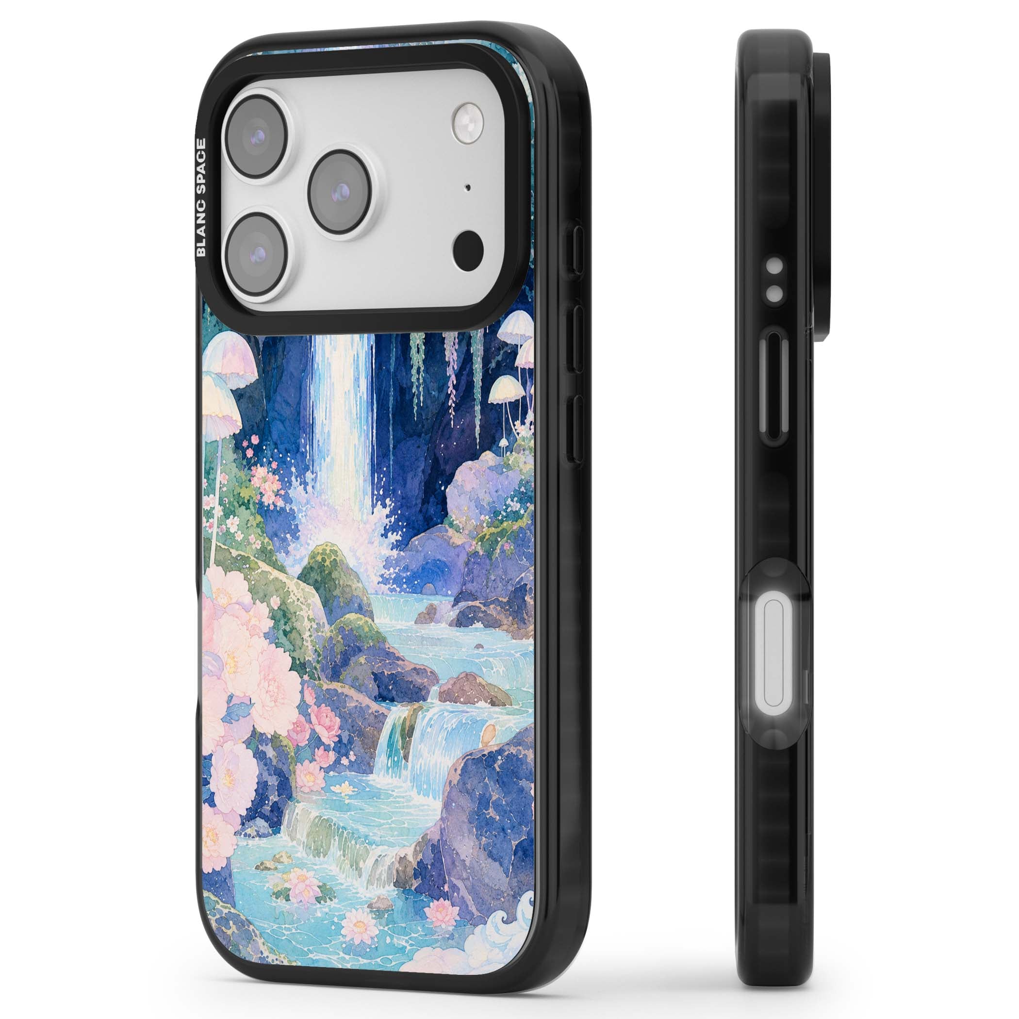 Mystic Waterfall art iPhone case | Black Impact Magsafe case for iPhone 17 Pro, iPhone 17 Pro Max