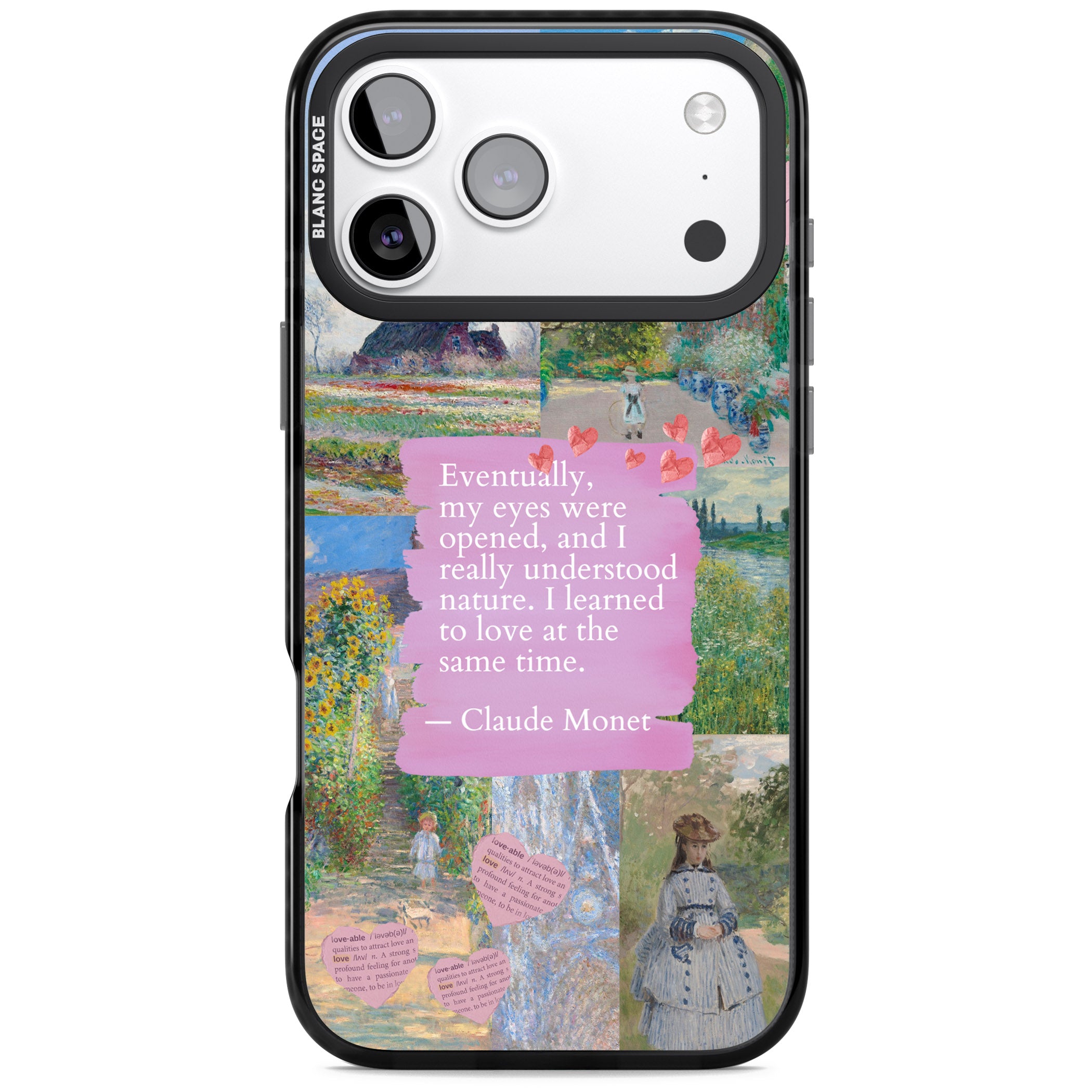 Monet 'Eyes Were Opened' Collage iPhone 17 Pro Max Impact Pro Black Phone Case