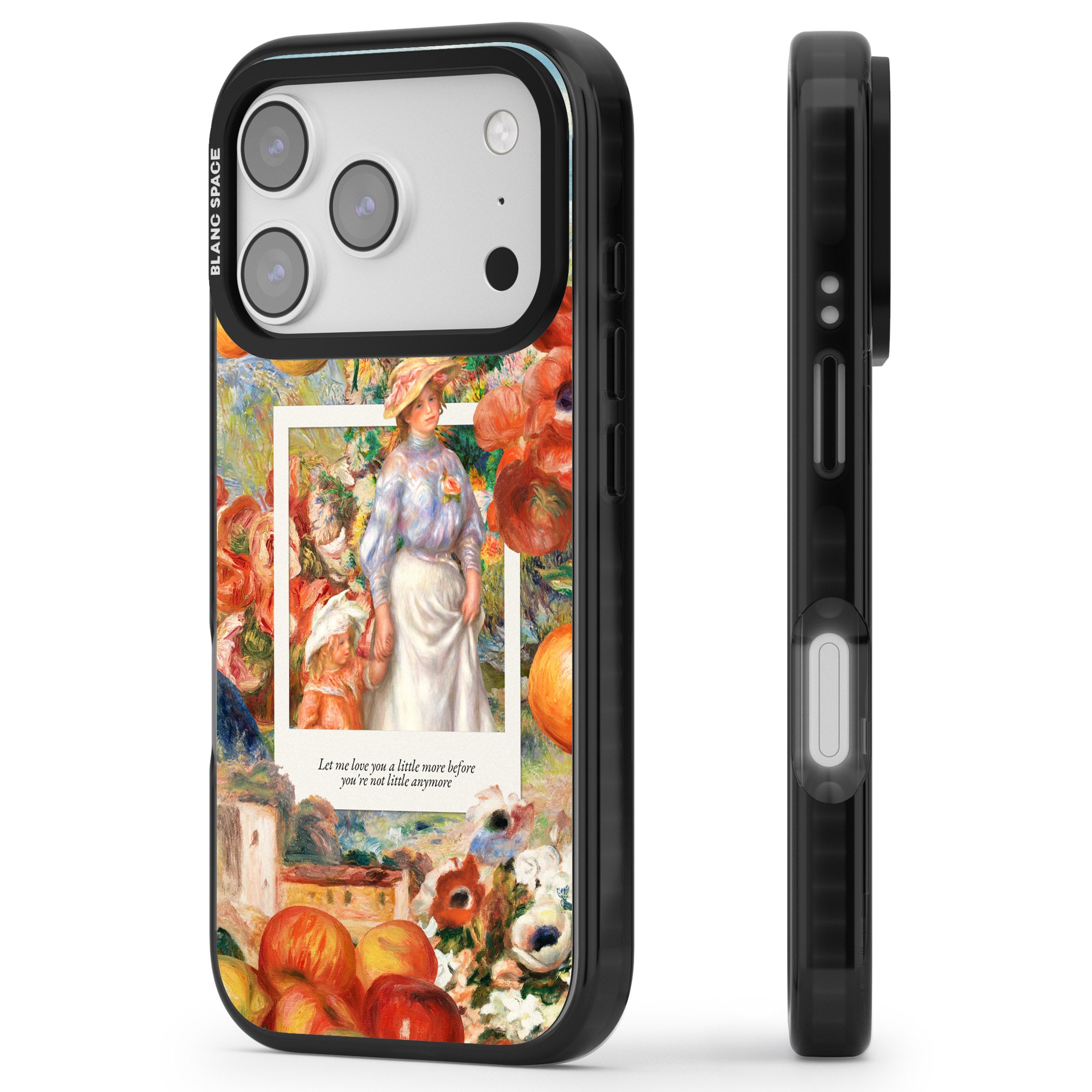 Renoir Mother & Child iPhone 17 Pro Max Impact Pro Black Phone Case Side Profile