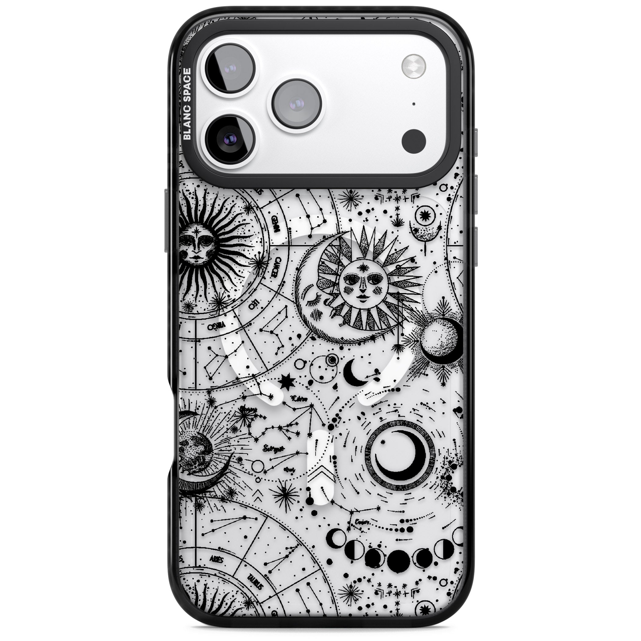 Celestial Zodiac iPhone 17 Pro Max Impact Pro Black Phone Case