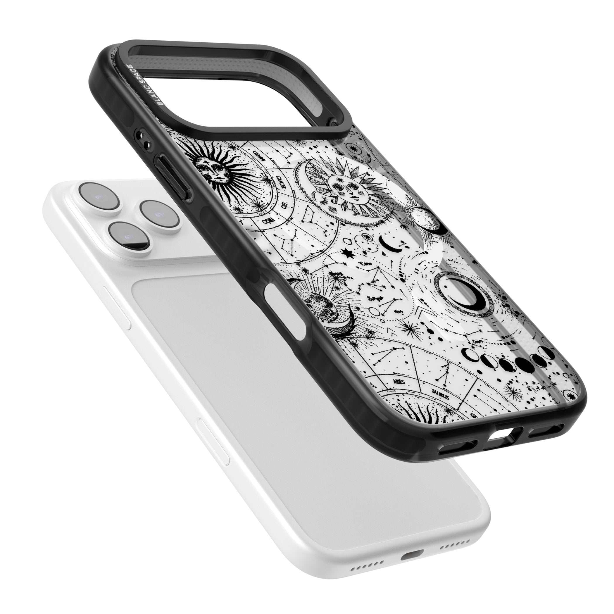 Celestial Zodiac iPhone 17 Pro Max Impact Pro Black Phone Case Colours