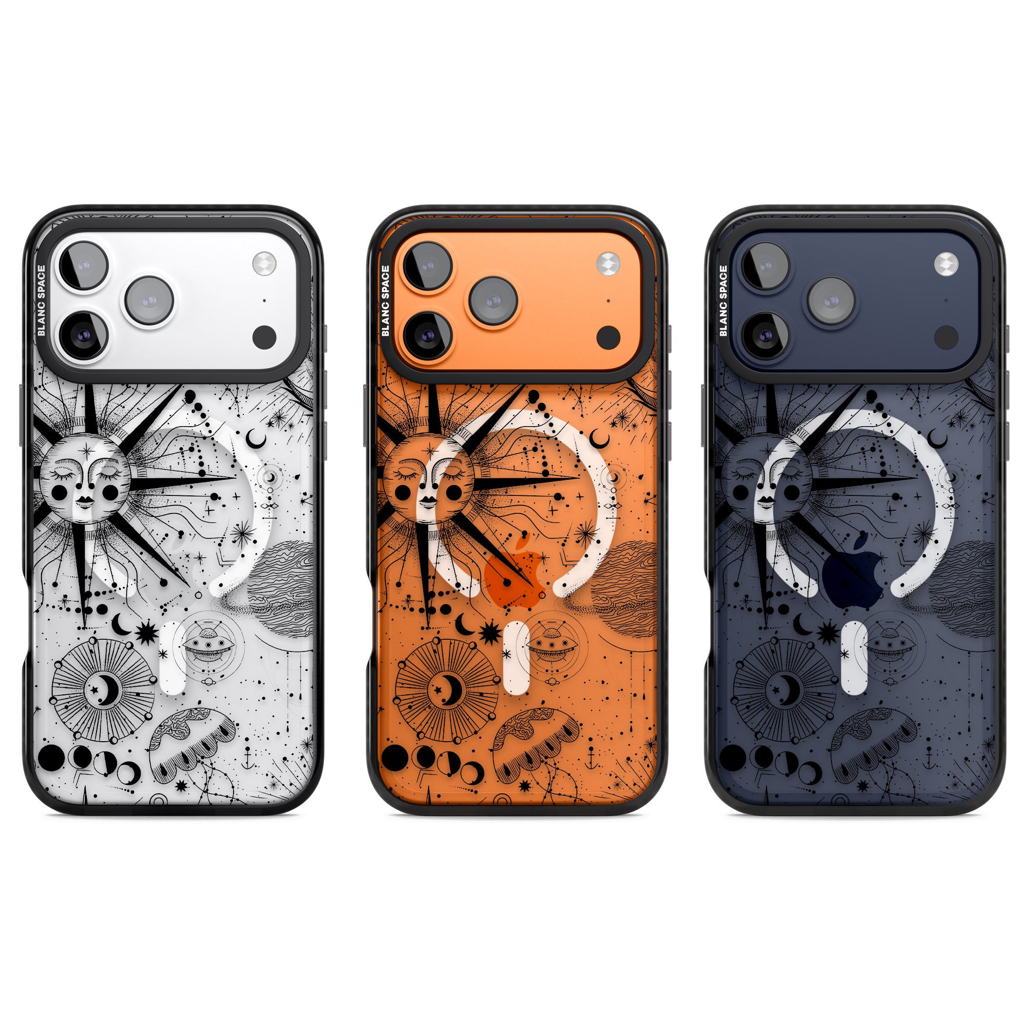 Cosmic Sun Zodiac iPhone 17 Pro Impact Pro Black Phone Case APT Impact Protection