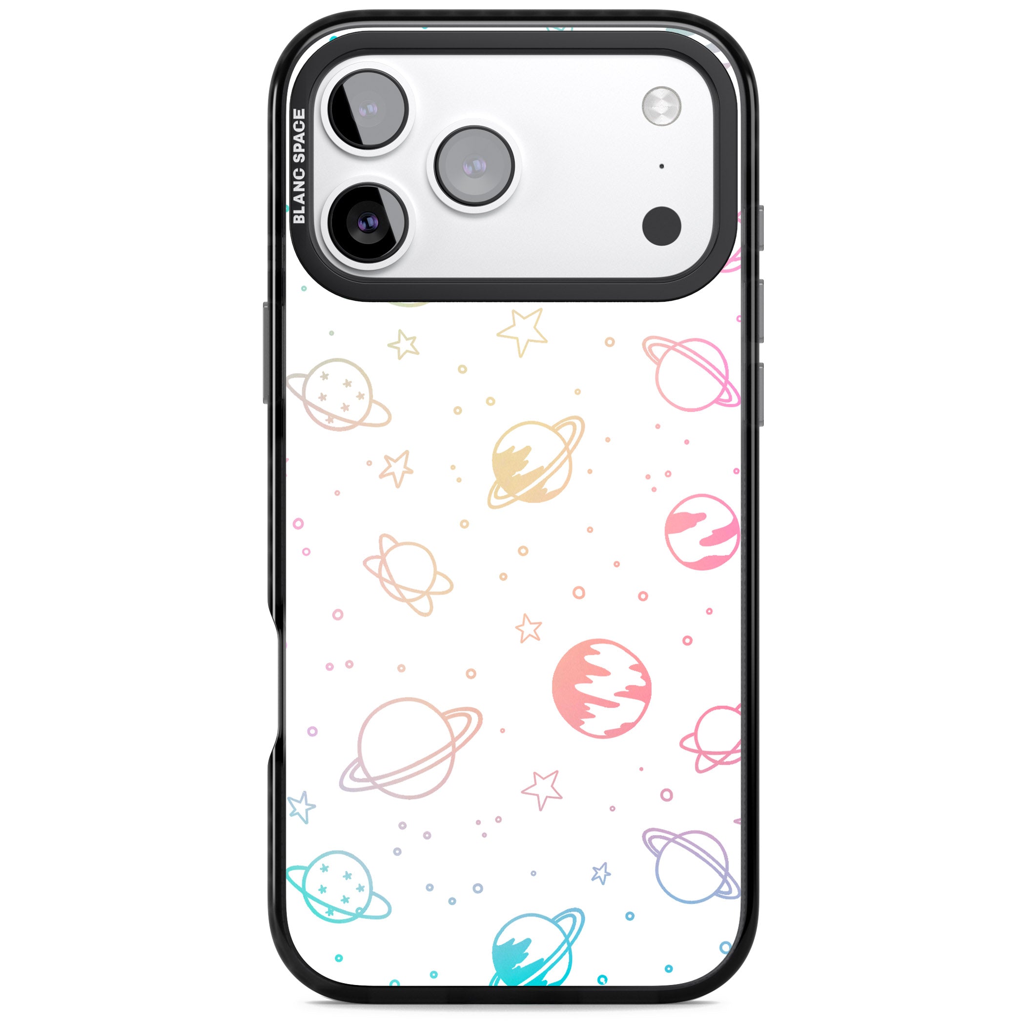 Pastel Cosmic Galaxy iPhone 17 Pro Max Impact Pro Black Phone Case