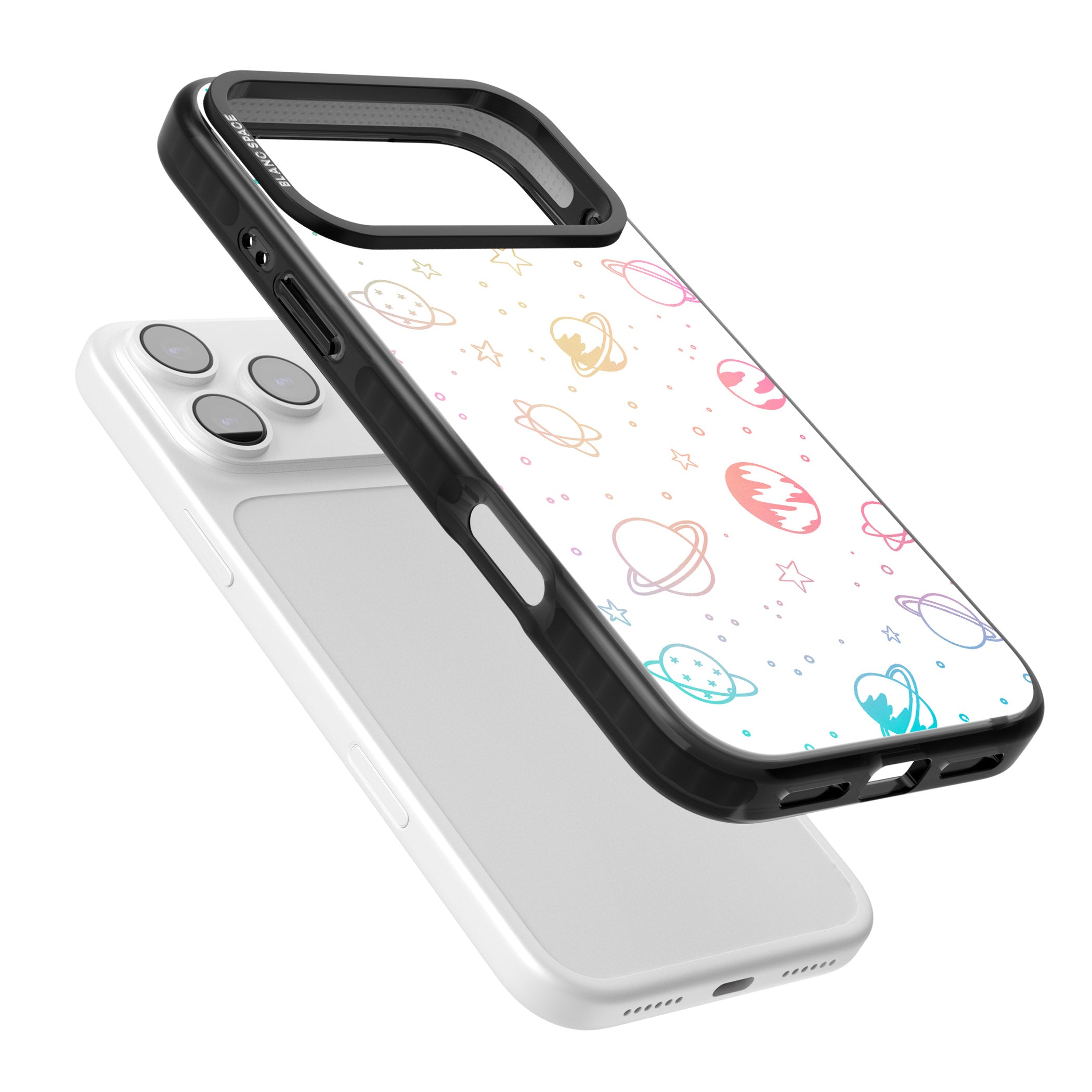 Pastel Cosmic Galaxy iPhone 17 Pro Max Impact Pro Black Phone Case Colours