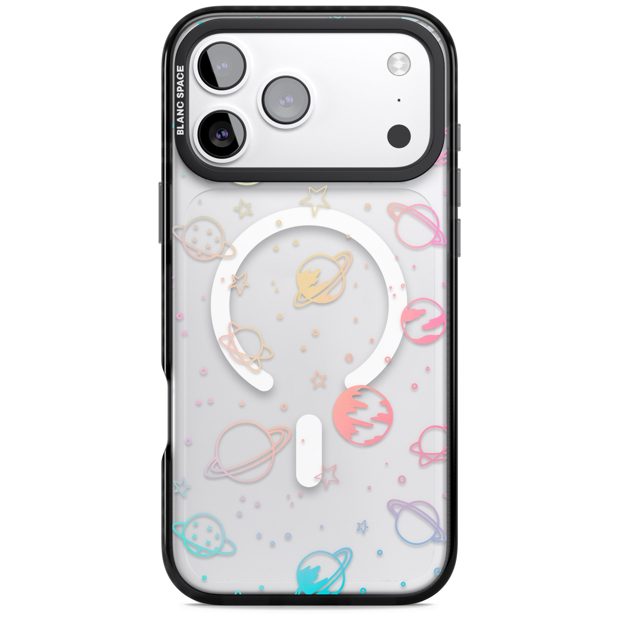 Pastel Space Universe iPhone 17 Pro Max Impact Pro Black Phone Case