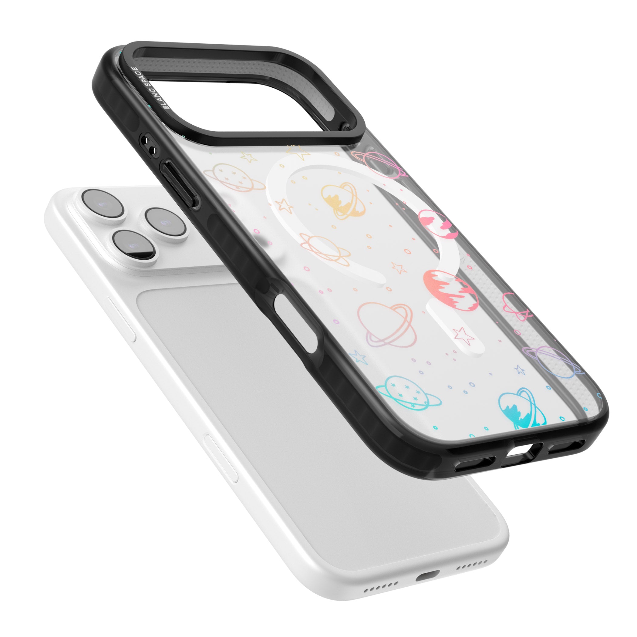 Pastel Space Universe iPhone 17 Pro Max Impact Pro Black Phone Case Colours
