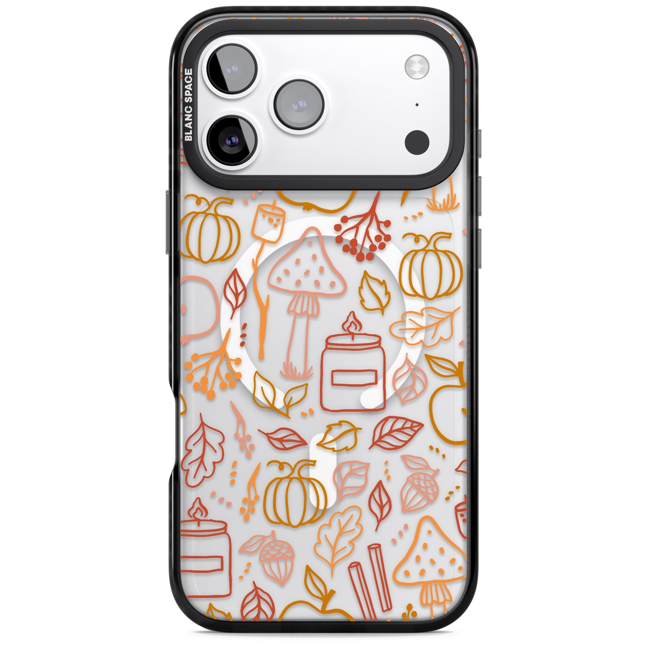 Autumn Line Pattern iPhone 17 Pro Max Impact Pro Black Phone Case