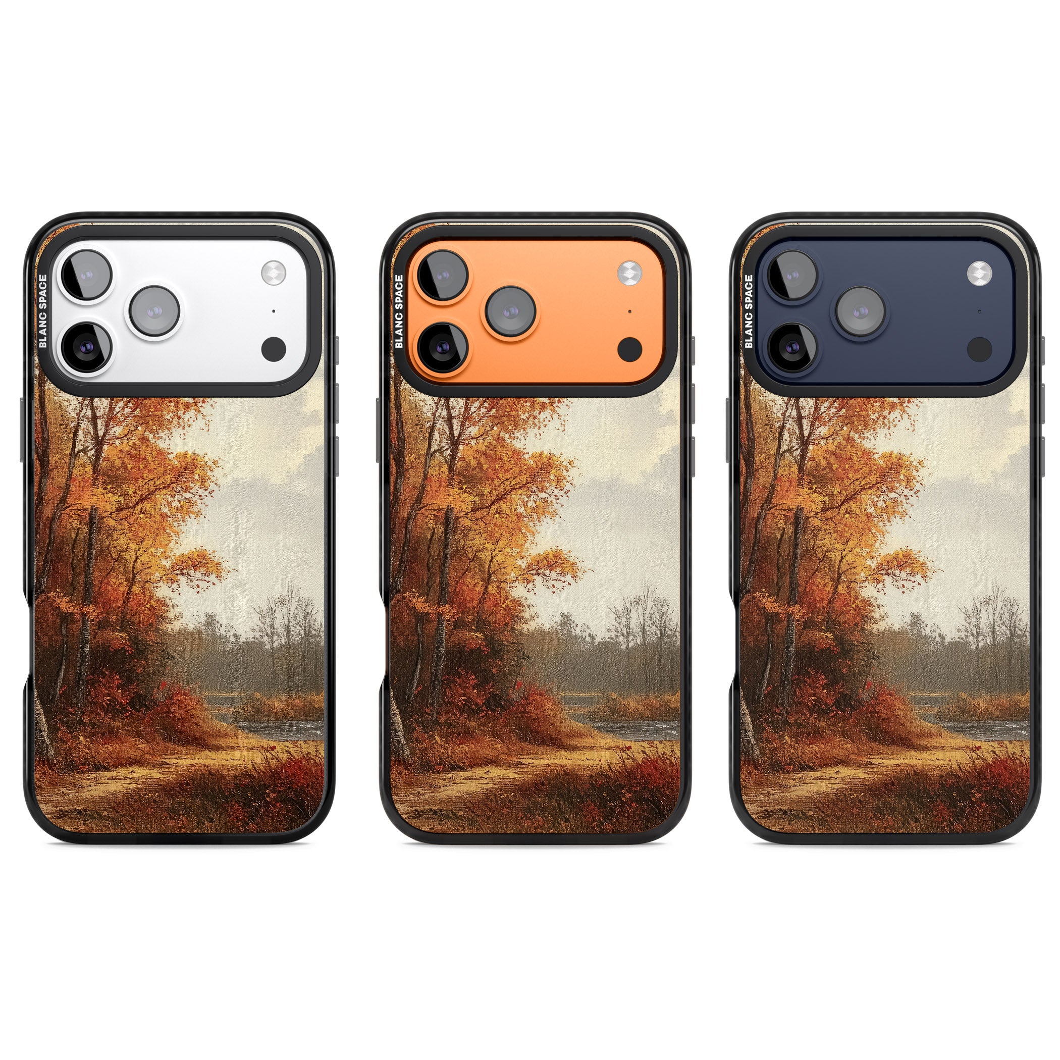 Vintage Autumn Oil Painting iPhone 17 Pro Impact Pro Black Phone Case APT Impact Protection