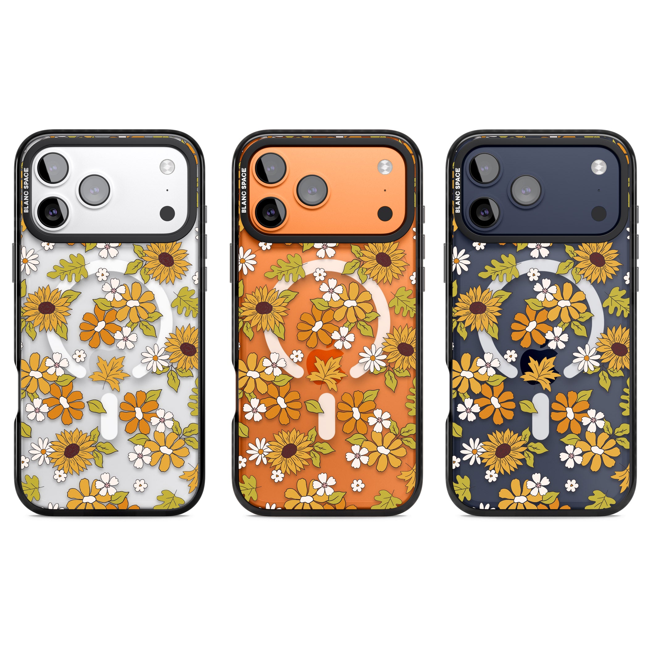 Boho Sunflowers iPhone 17 Pro Impact Pro Black Phone Case APT Impact Protection