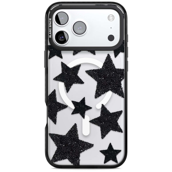 Beaded Black Stars