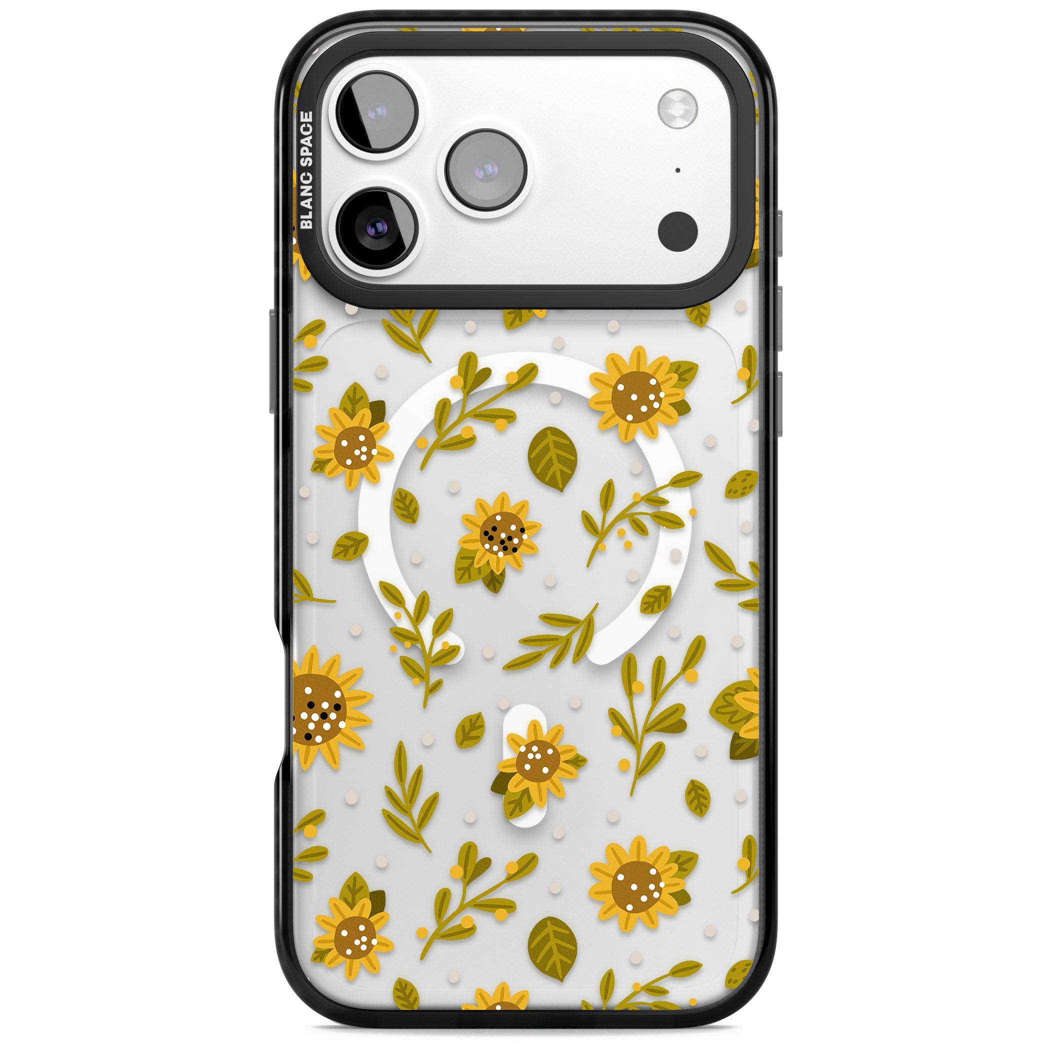 Bees & Sunflowers iPhone 17 Pro Max Impact Pro Black Phone Case