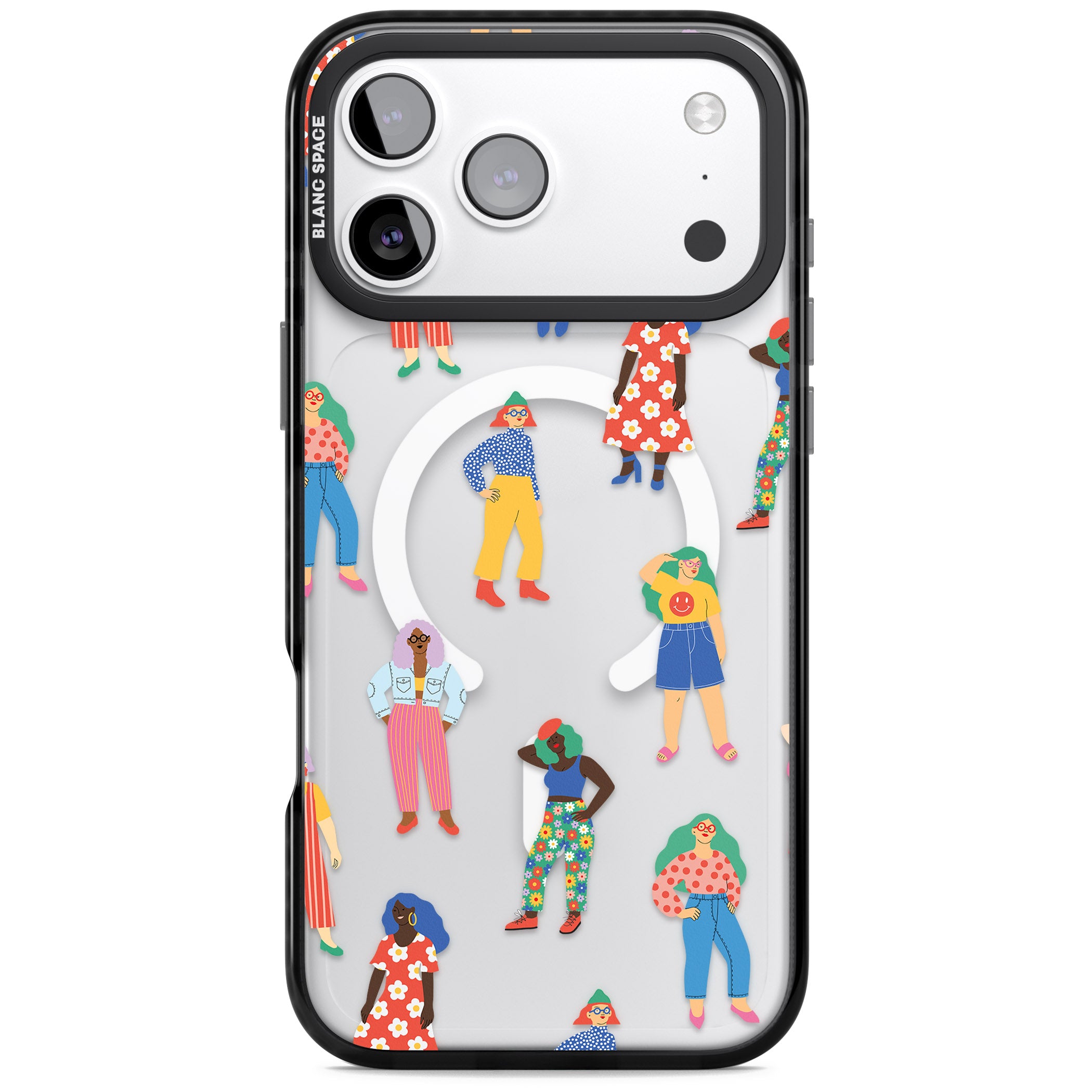 Girls Pattern iPhone 17 Pro Max Impact Pro Black Phone Case
