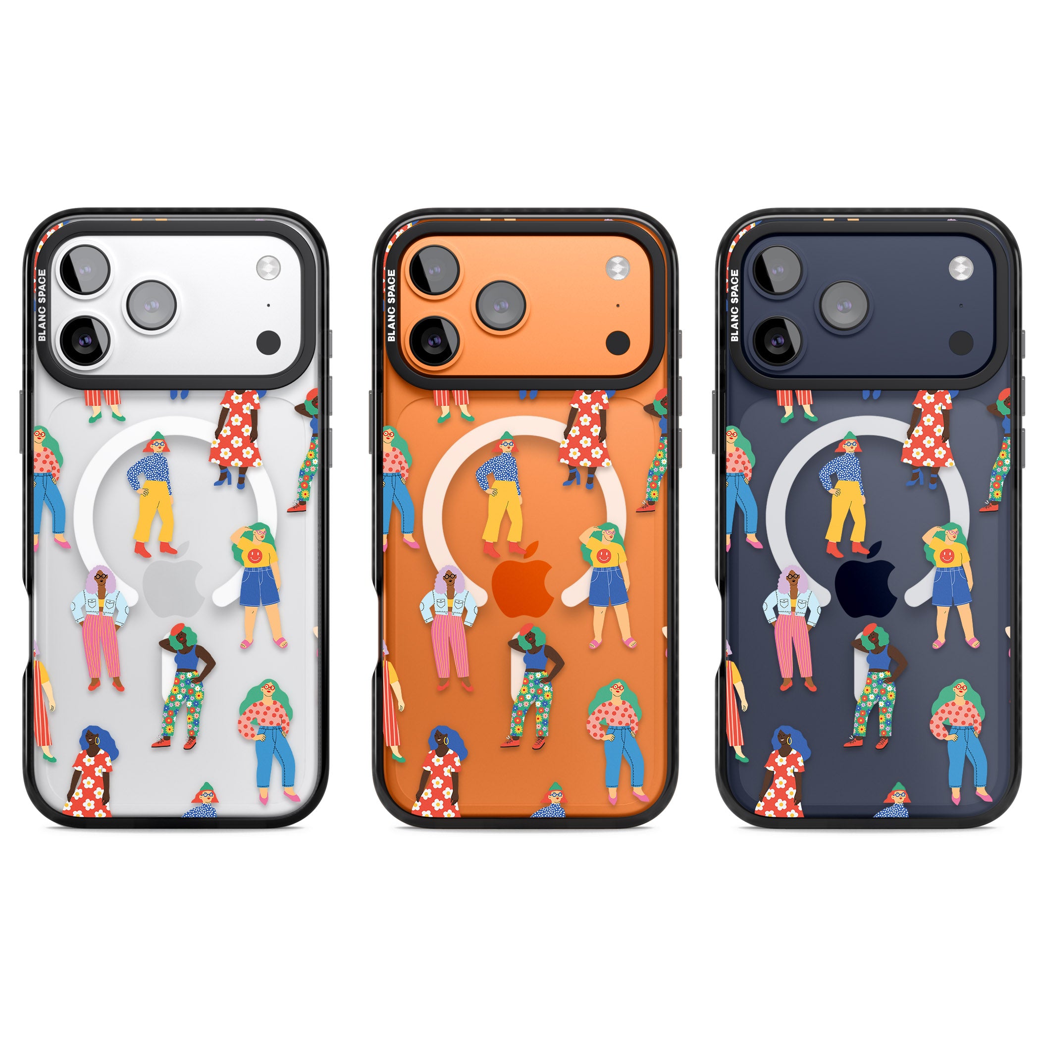 Girls Pattern iPhone 17 Pro Impact Pro Black Phone Case APT Impact Protection