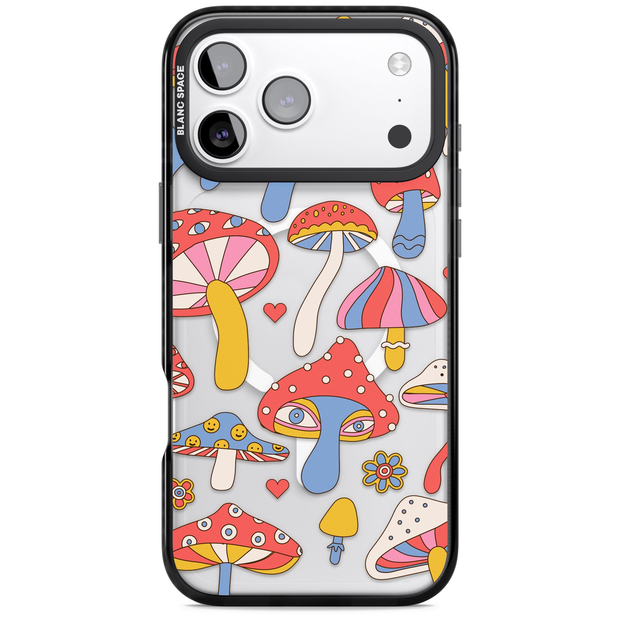 Vibrant Shrooms iPhone 17 Pro Max Impact Pro Black Phone Case