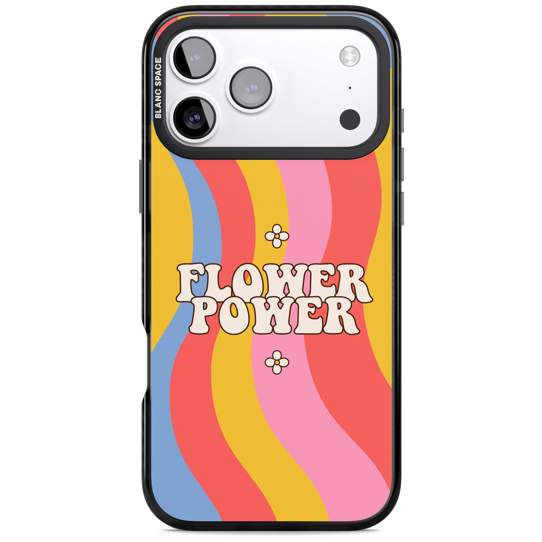 Melting Flower Power iPhone 17 Pro Max Impact Pro Black Phone Case