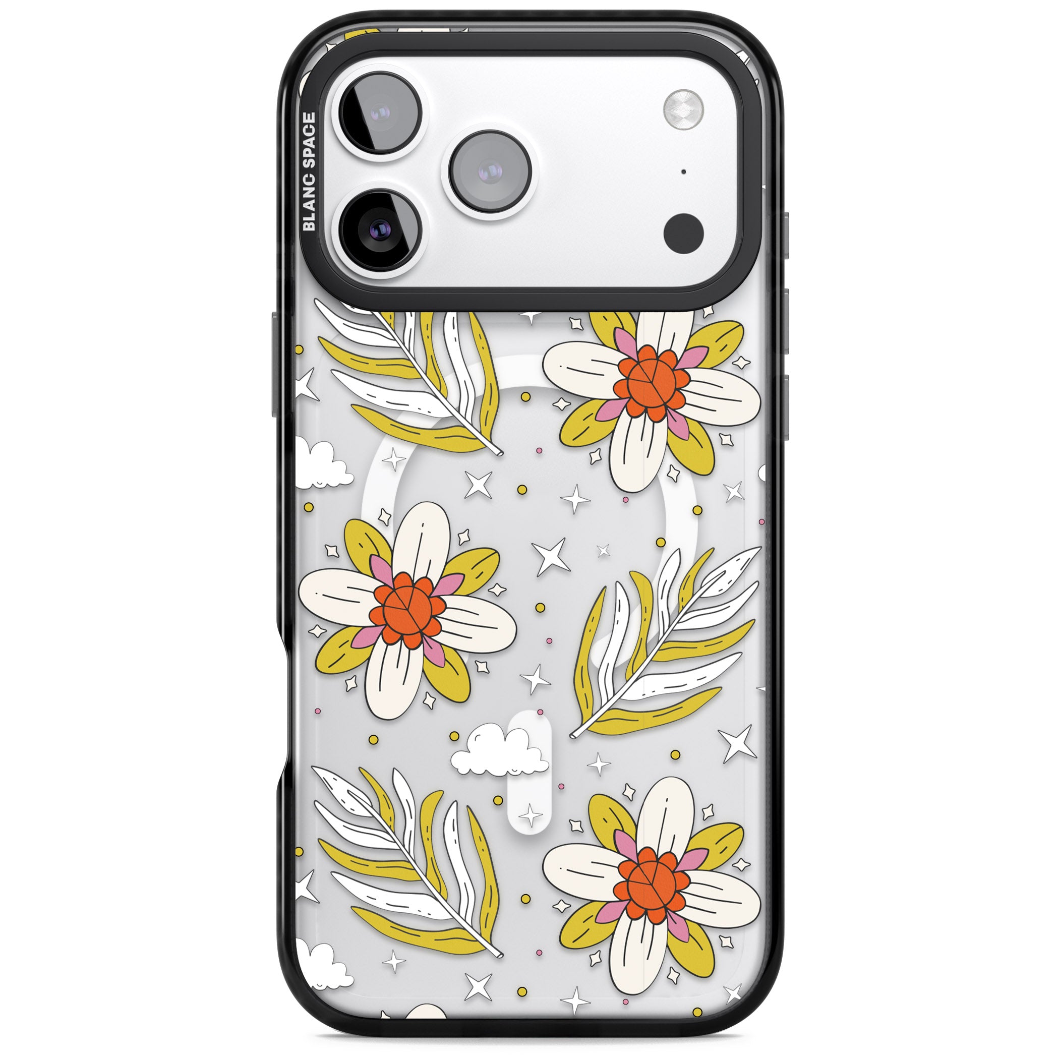 Boho Celestial Floral Dream iPhone 17 Pro Max Impact Pro Black Phone Case