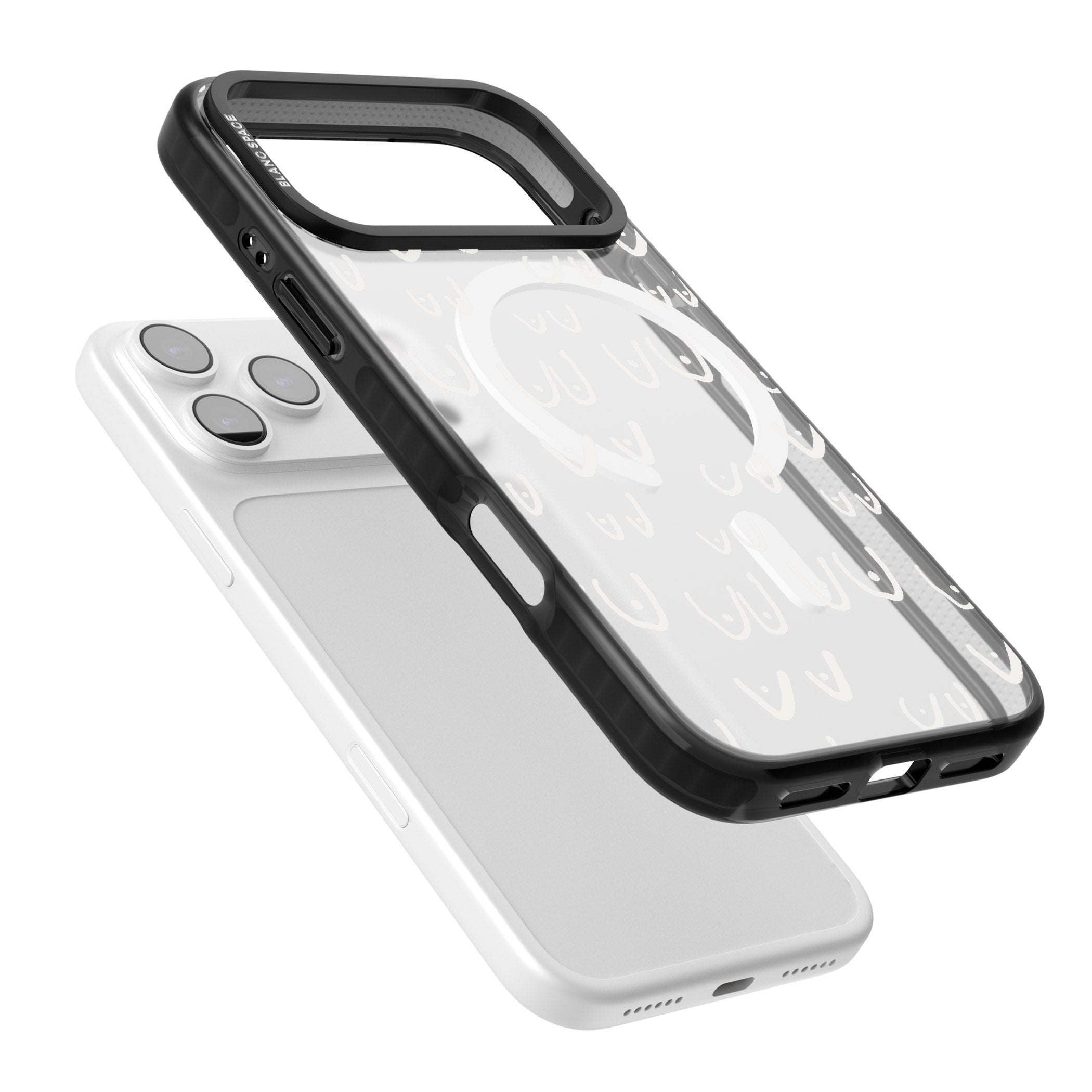 Boob Pattern (White) iPhone 17 Pro Max Impact Pro Black Phone Case Colours