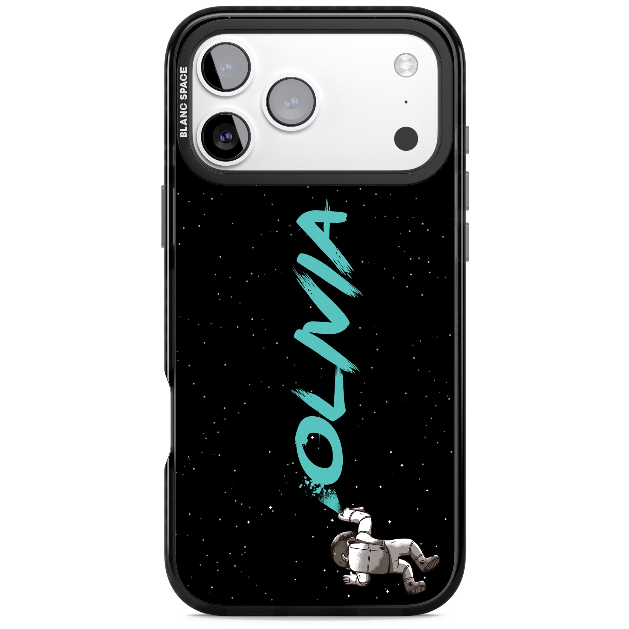 Personalised Astronaut Graffiti iPhone 17 Pro Max Impact Pro Black Phone Case
