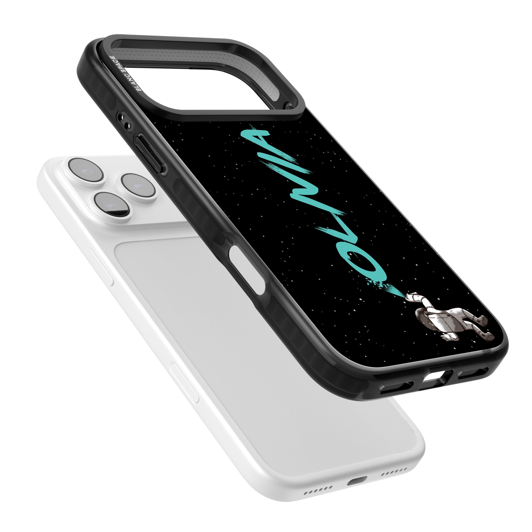 Personalised Astronaut Graffiti iPhone 17 Pro Max Impact Pro Black Phone Case Colours