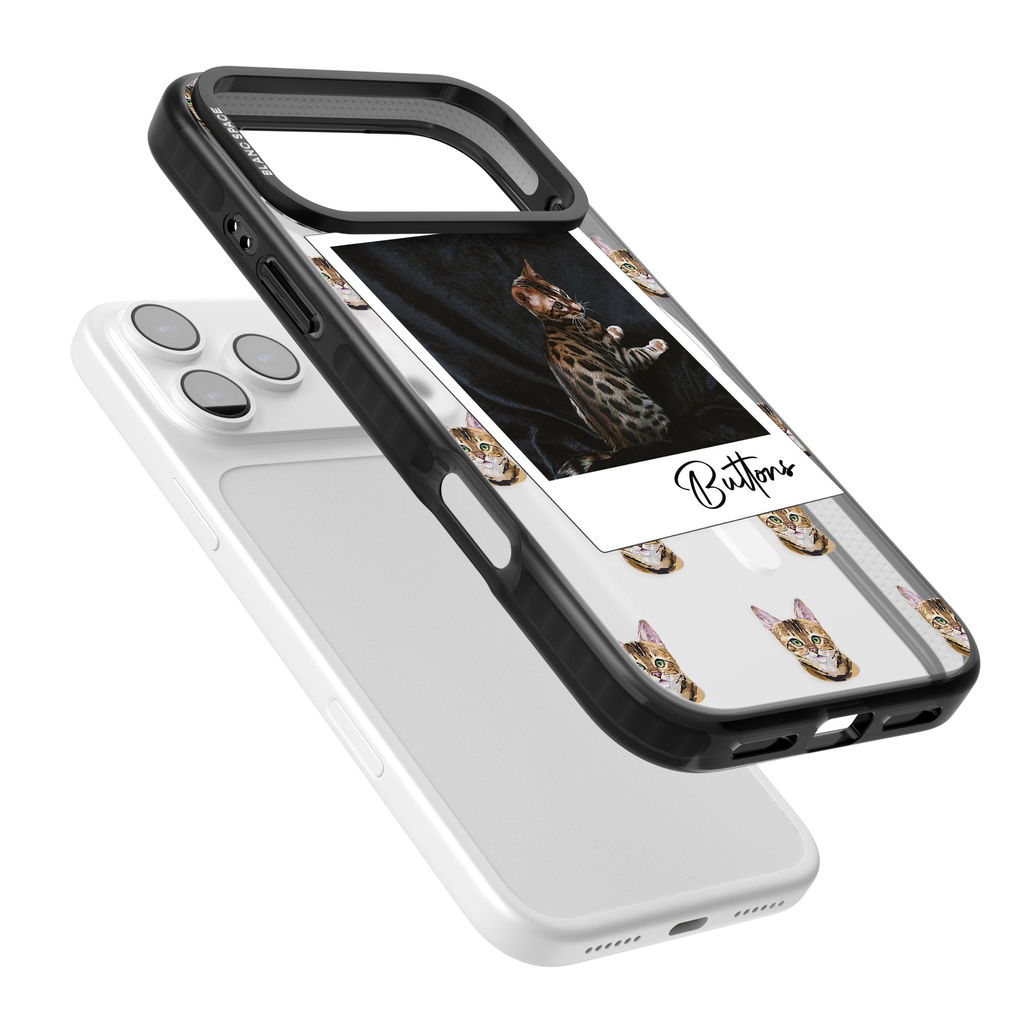 Personalised Bengal Cat Photo iPhone 17 Pro Max Impact Pro Black Phone Case Colours