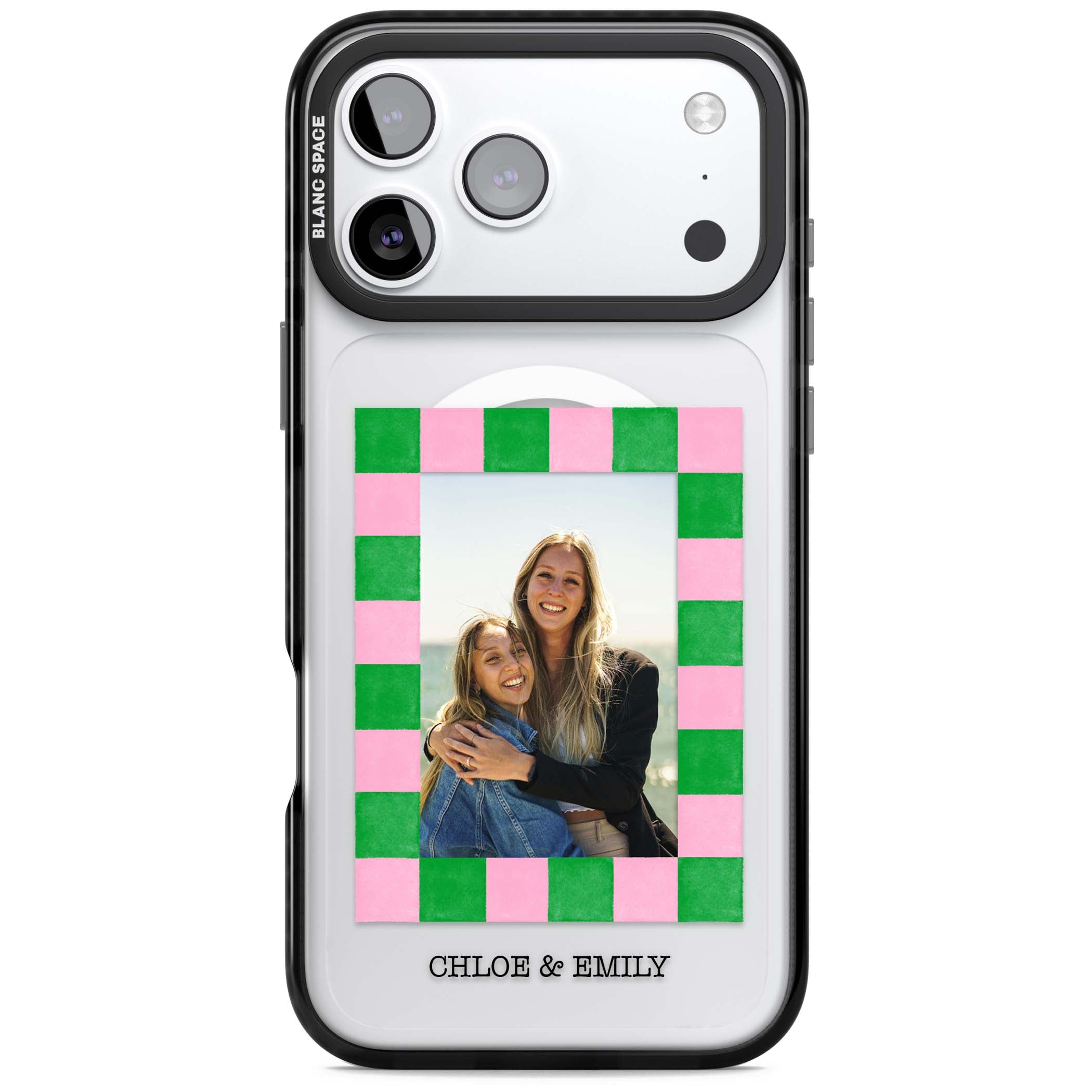 Riviera Check Photo cute iPhone case | Black Impact Magsafe case for iPhone 17 Pro, iPhone 17 Pro Max