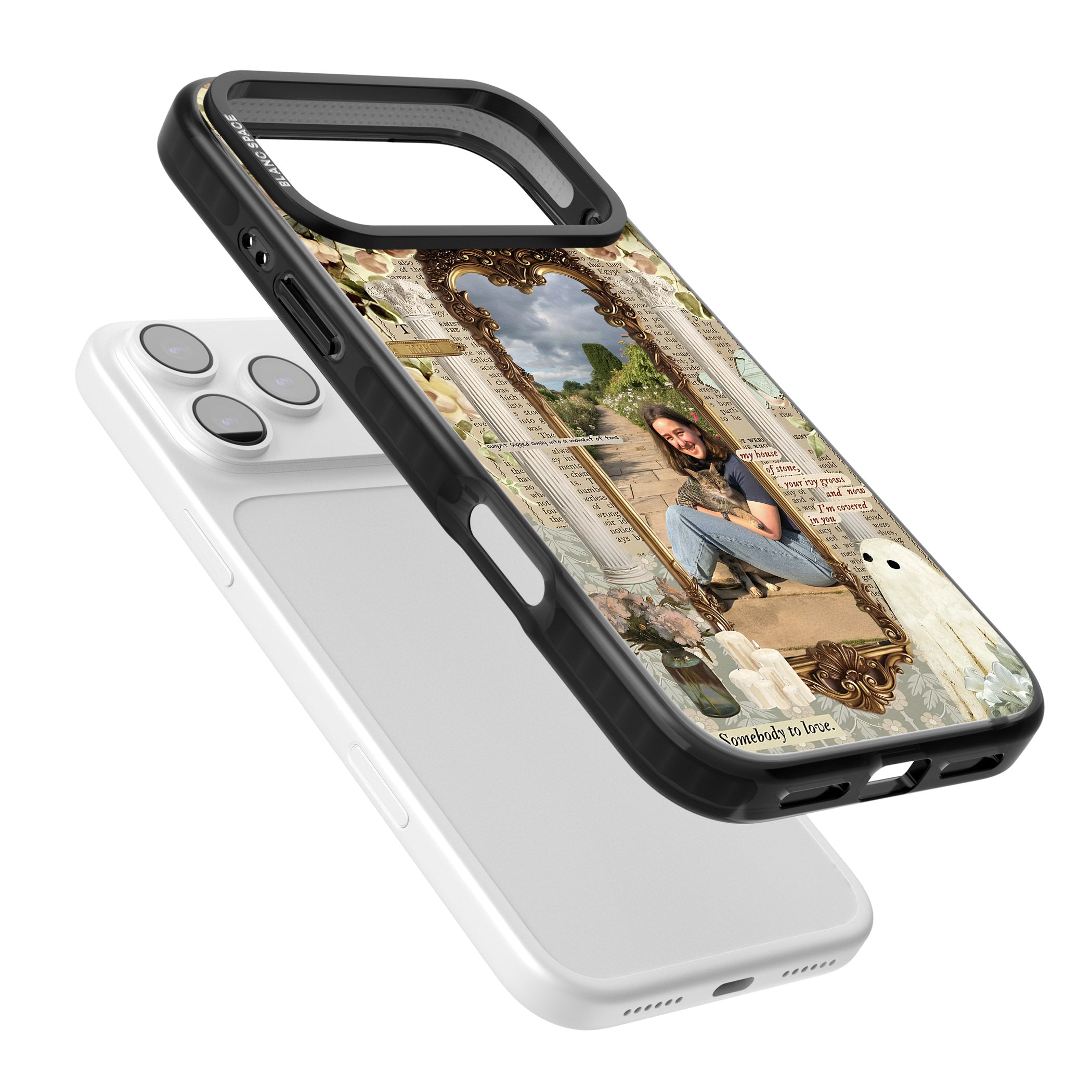 Personalised Soft Vintage Frame iPhone 17 Pro Max Impact Pro Black Phone Case Colours