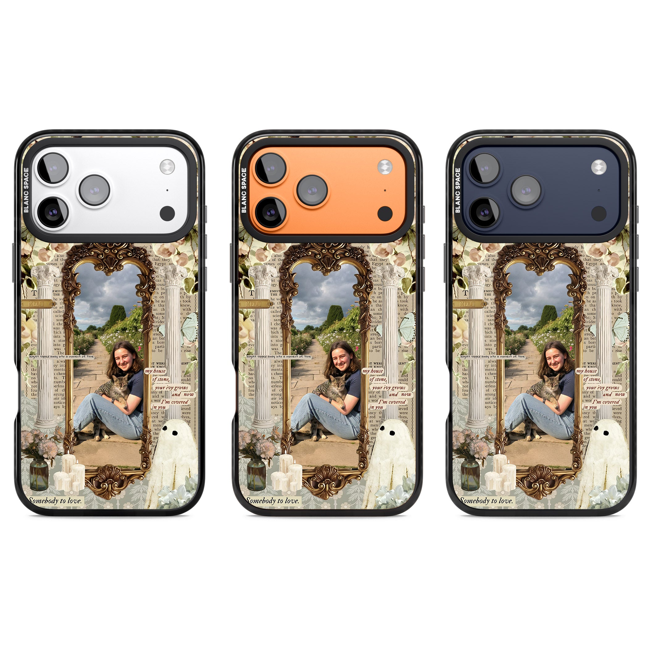 Personalised Soft Vintage Frame iPhone 17 Pro Impact Pro Black Phone Case APT Impact Protection