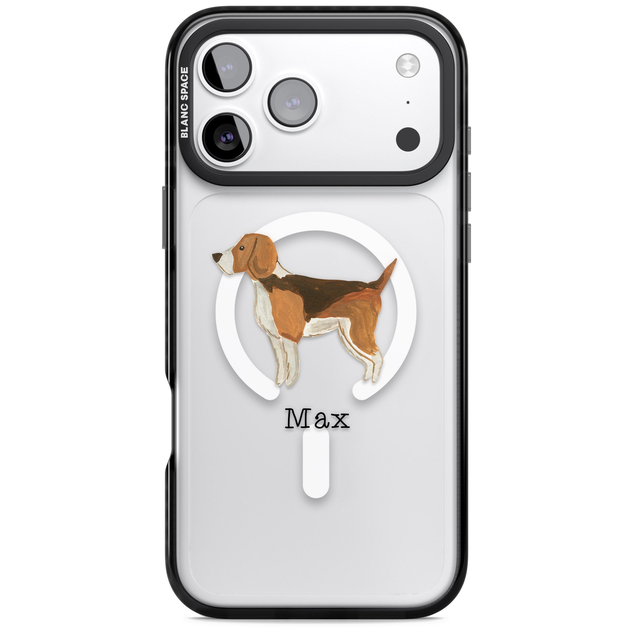 Personalised Beagle iPhone 17 Pro Max Impact Pro Black Phone Case