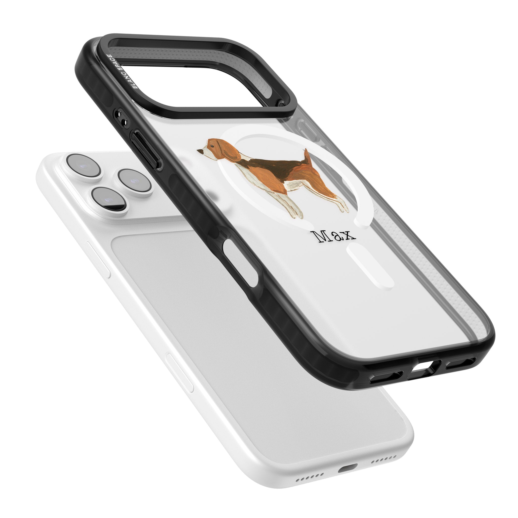 Personalised Beagle iPhone 17 Pro Max Impact Pro Black Phone Case Colours