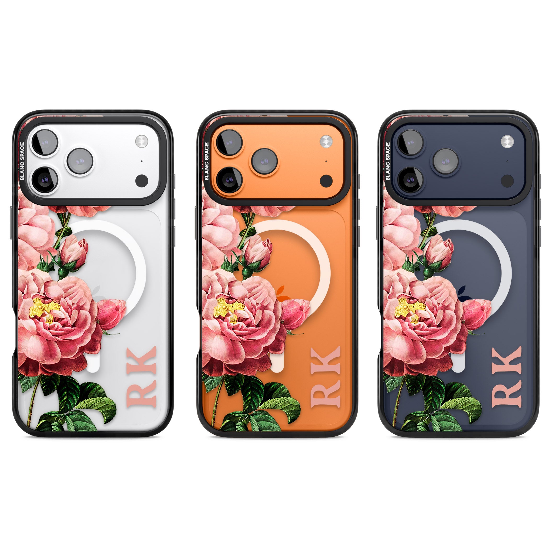 Personalised Vintage Floral Peonies iPhone 17 Pro Impact Pro Black Phone Case APT Impact Protection