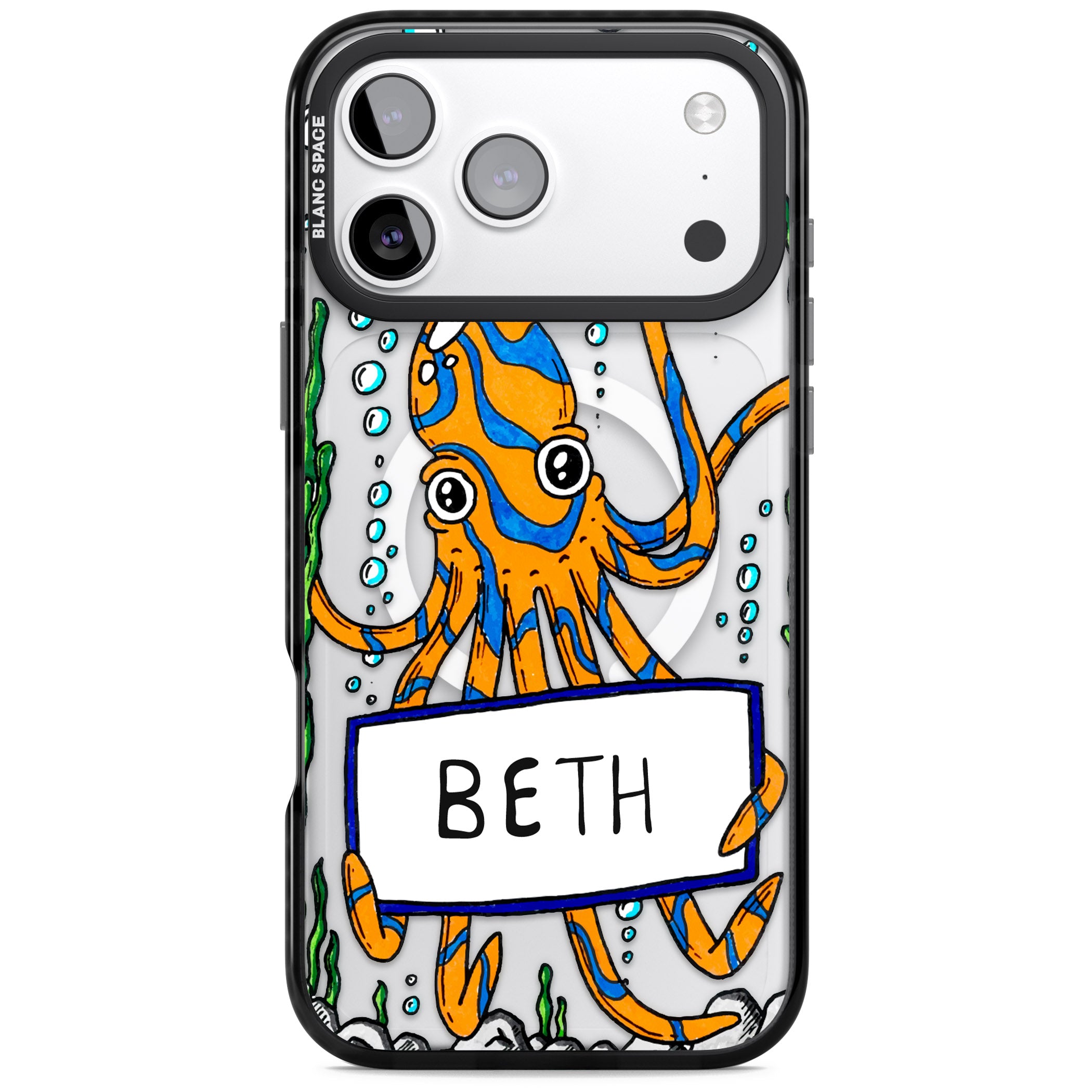Personalised Octo iPhone 17 Pro Max Impact Pro Black Phone Case