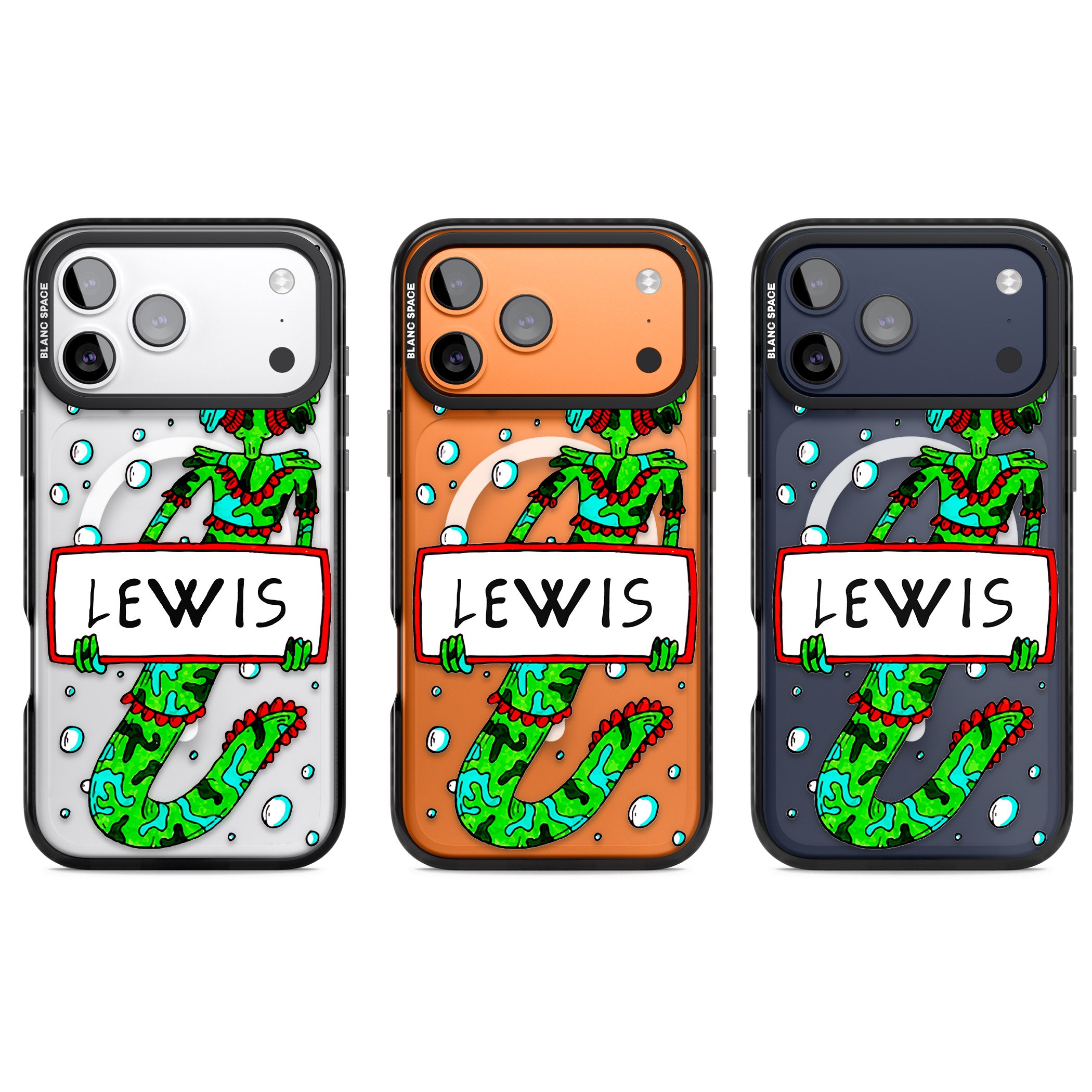 Personalised Fish Boy iPhone 17 Pro Impact Pro Black Phone Case APT Impact Protection