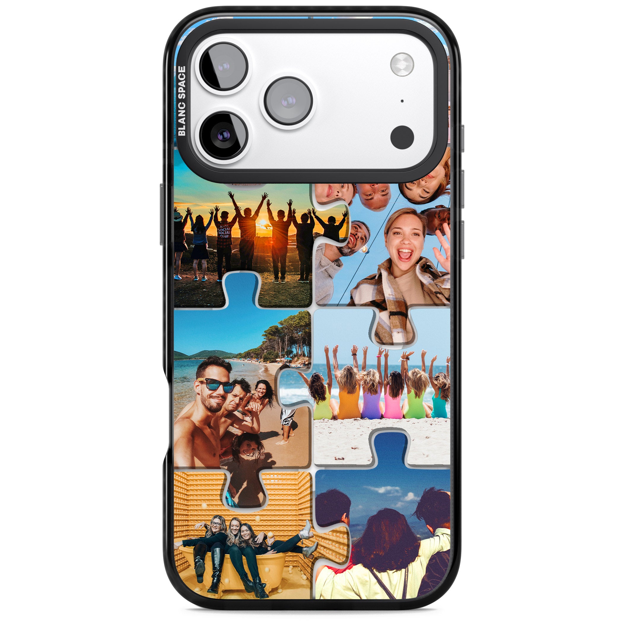 Personalised Jigsaw Photo Grid iPhone 17 Pro Max Impact Pro Black Phone Case