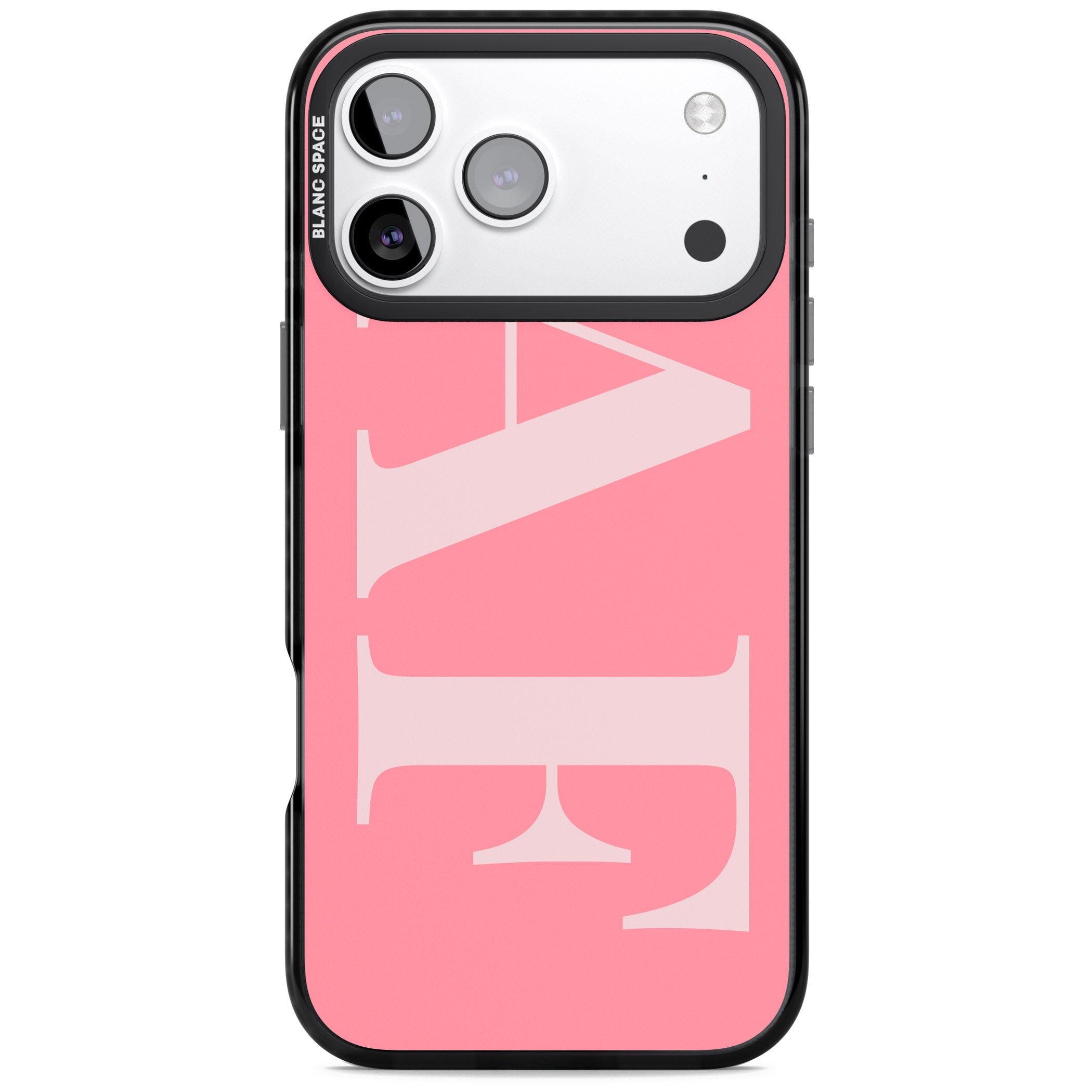 Personalised Light & Dark Pink Green Letters iPhone 17 Pro Max Impact Pro Black Phone Case