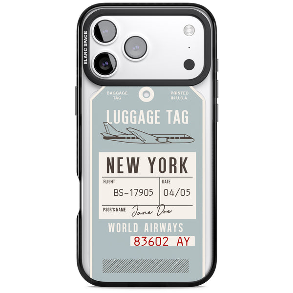 Personalised Vintage USA Luggage Tag