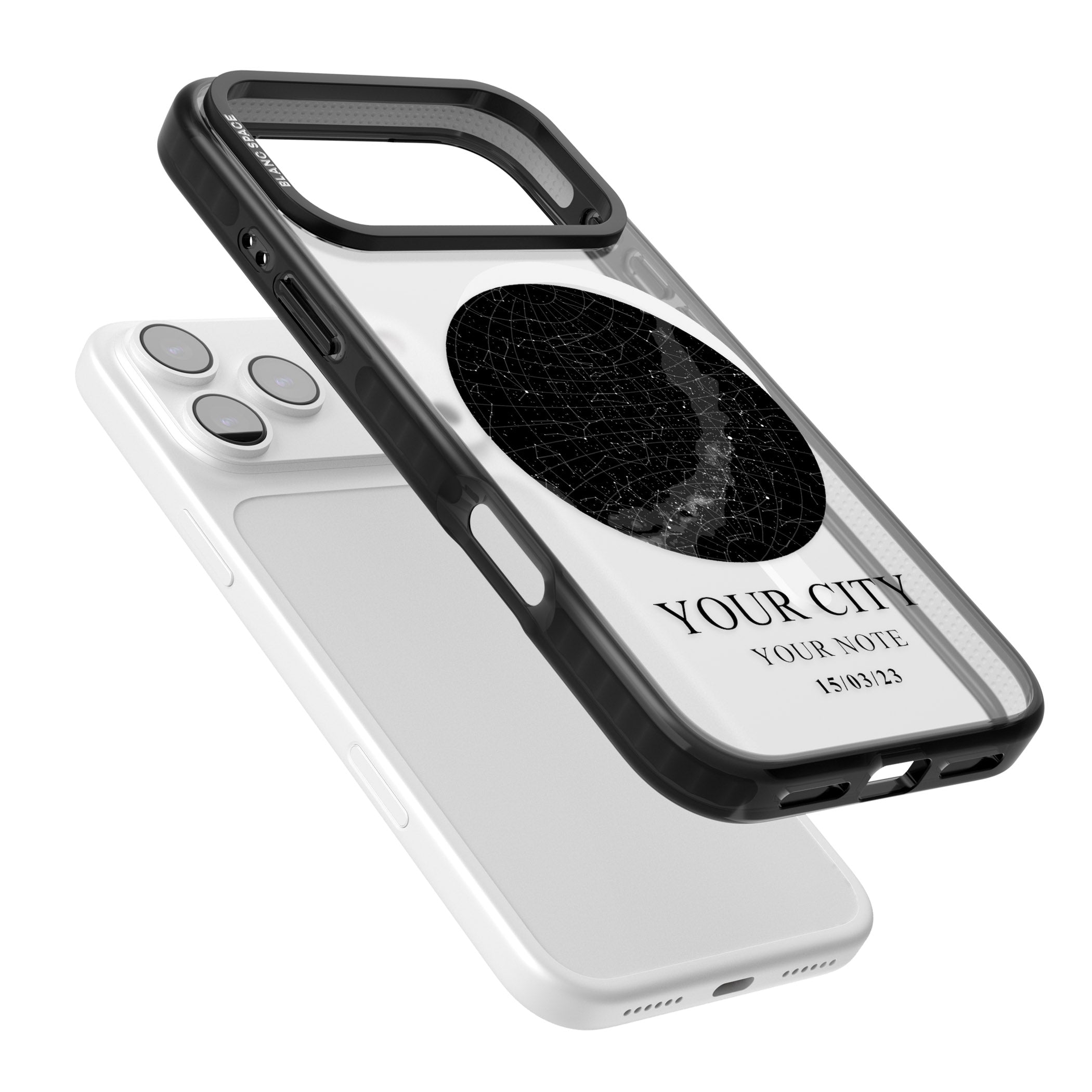 Personalised Star Map iPhone 17 Pro Max Impact Pro Black Phone Case Colours