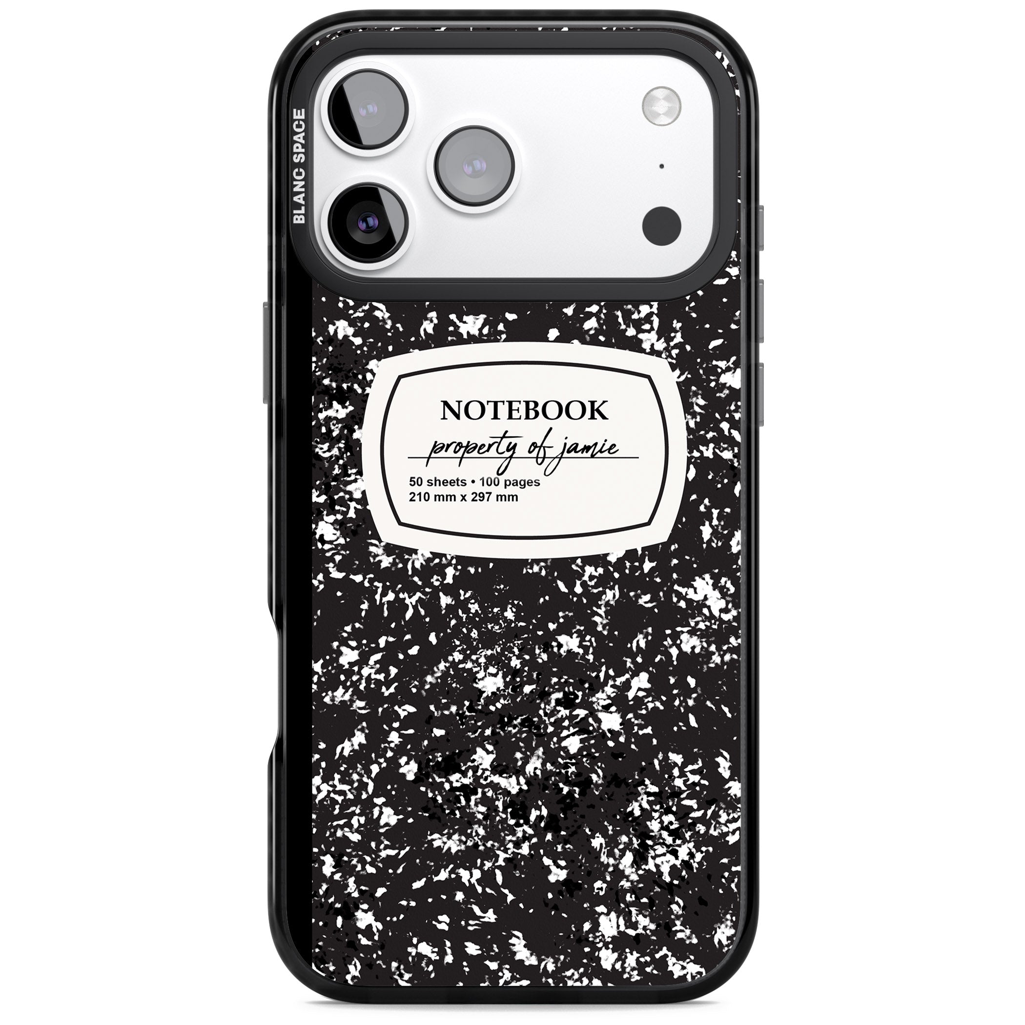 Personalised Classic Composition iPhone 17 Pro Max Impact Pro Black Phone Case