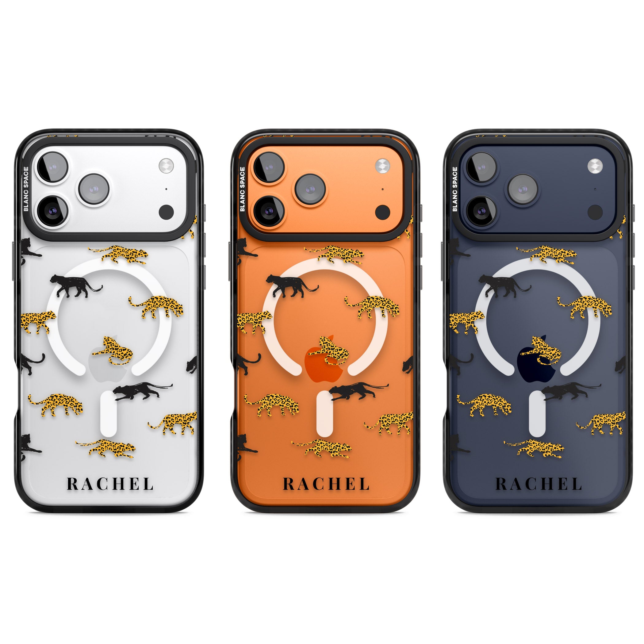 Personalised Jaguar Pattern iPhone 17 Pro Impact Pro Black Phone Case APT Impact Protection