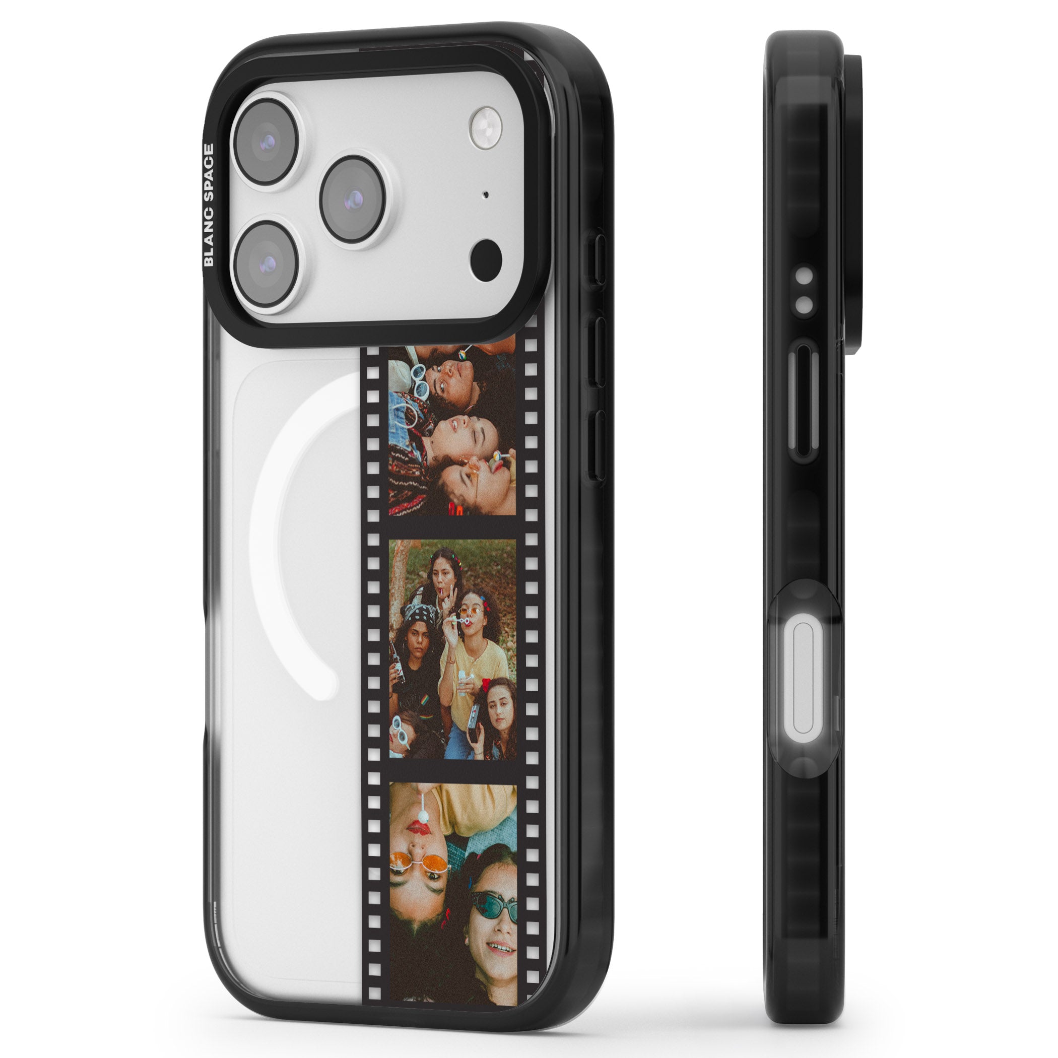 Personalised Photo Film Strip iPhone 17 Pro Max Impact Pro Black Phone Case Side Profile