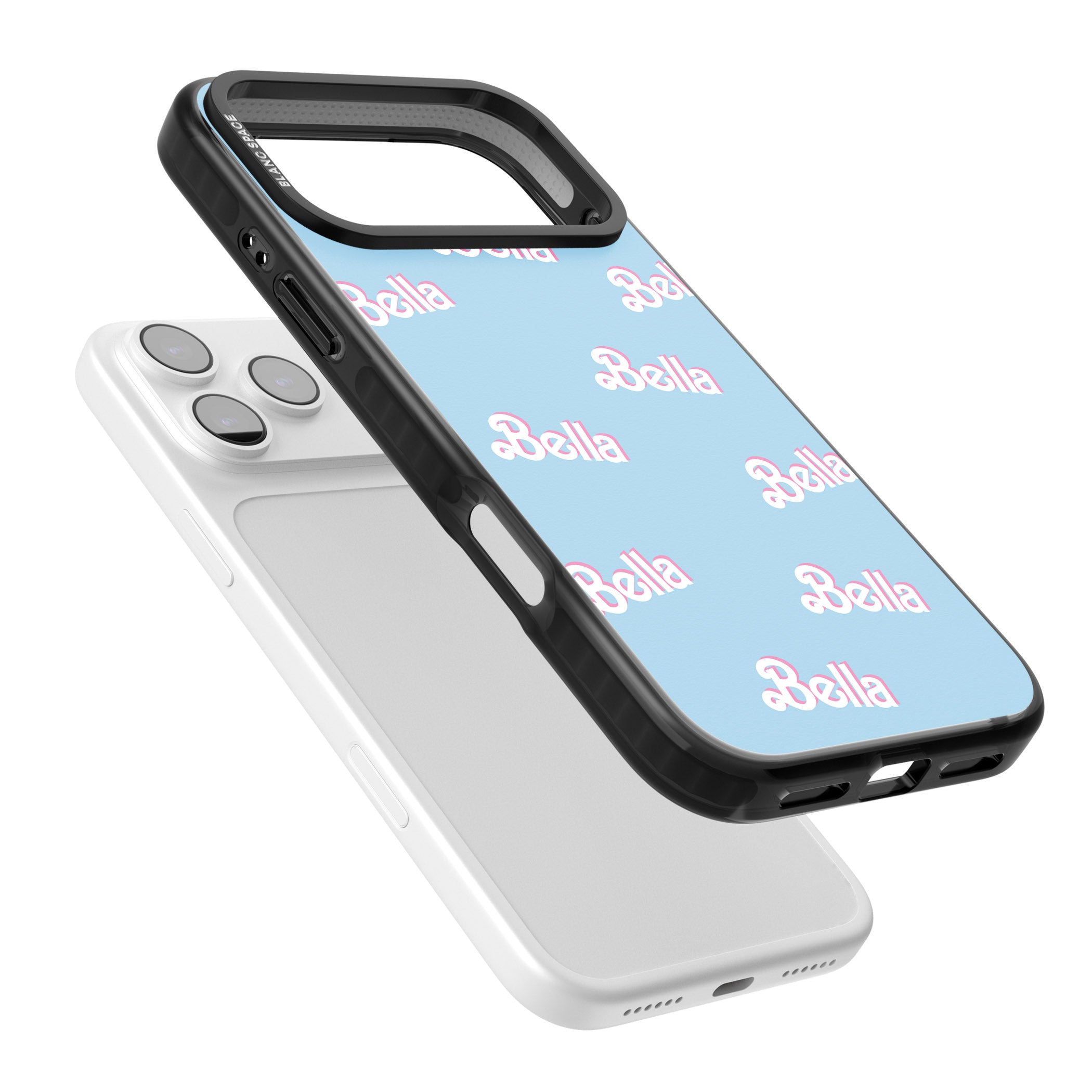 Personalised Cute Name Pattern iPhone 17 Pro Max Impact Pro Black Phone Case Colours